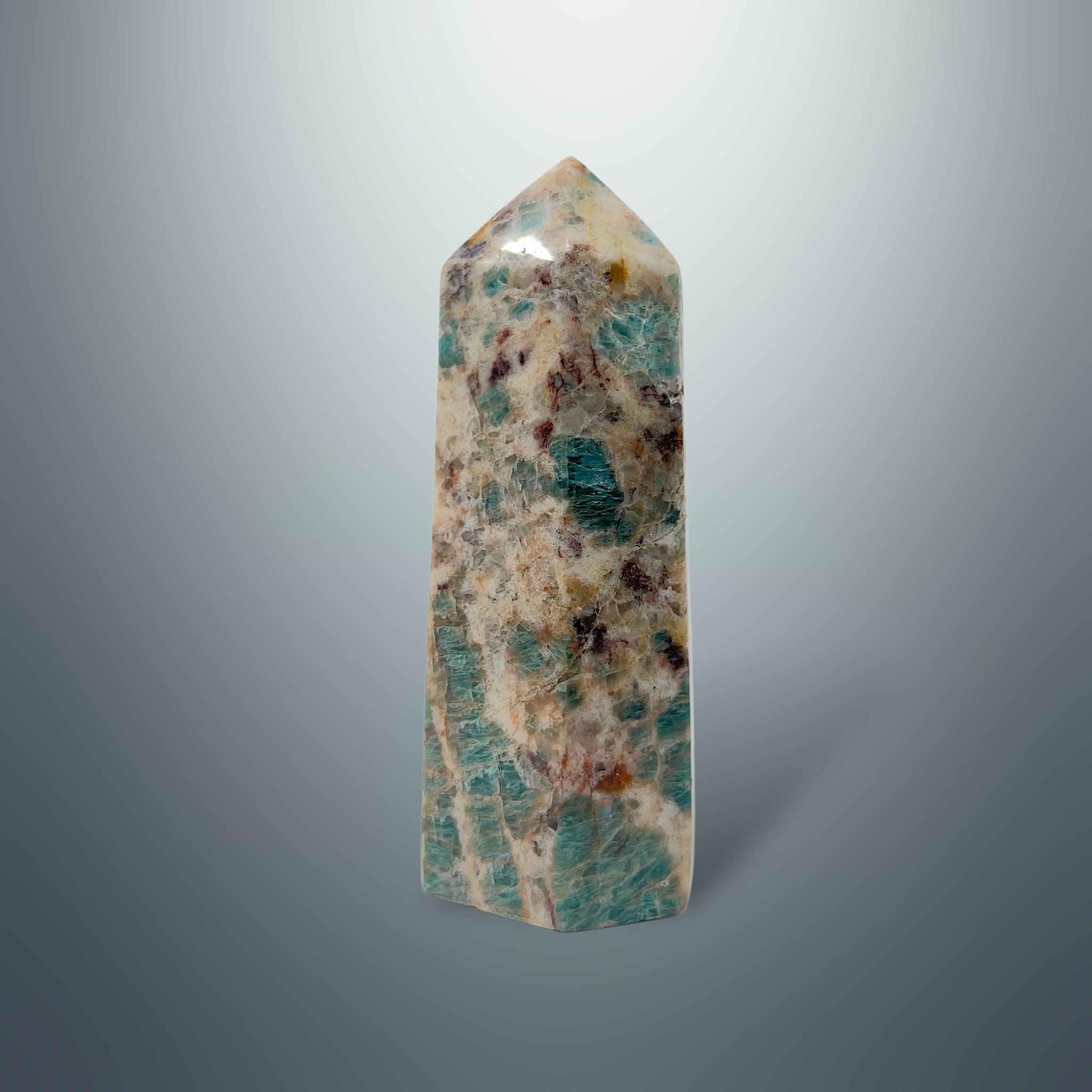 #piezas únicas_torre hexagonal amazonita 1