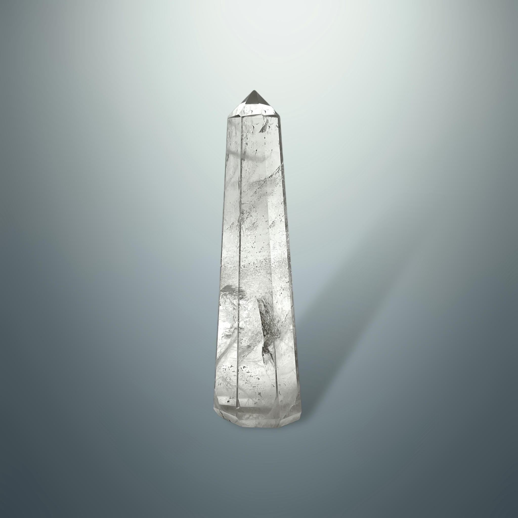 #piezas únicas_torre hexagonal cuarzo blanco 10