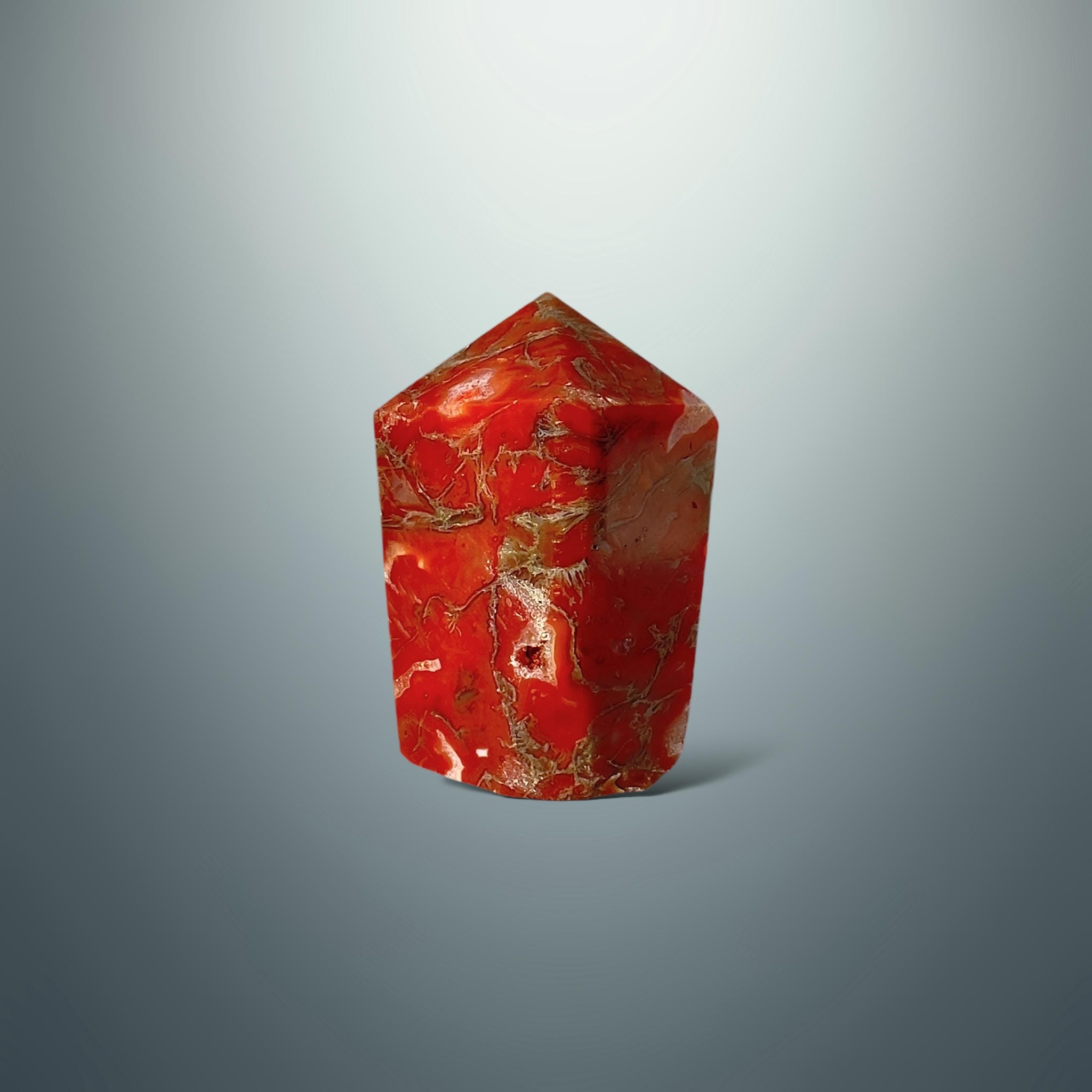 #piezas únicas_punta ágata musgo roja 10