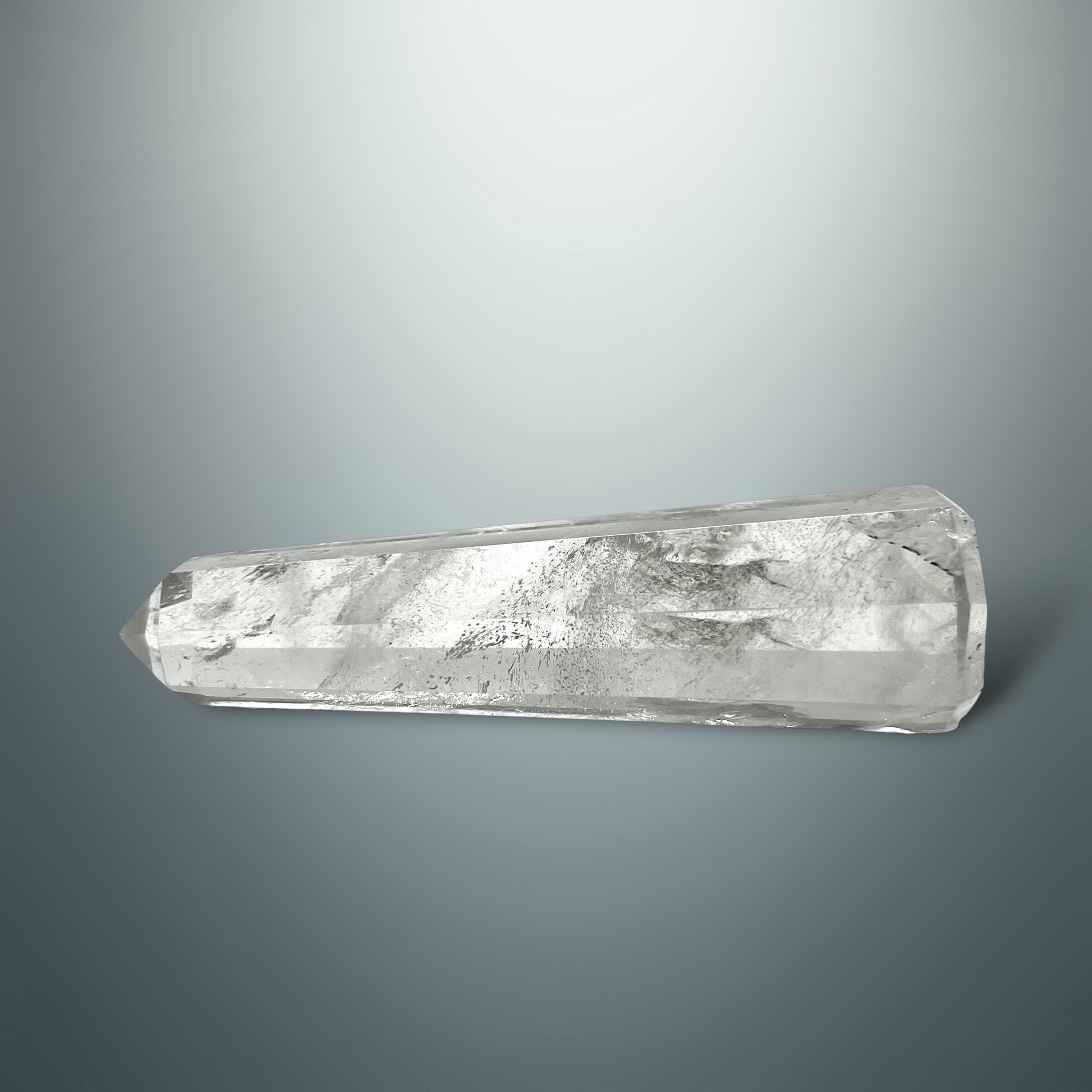 #piezas únicas_torre hexagonal cuarzo blanco 10