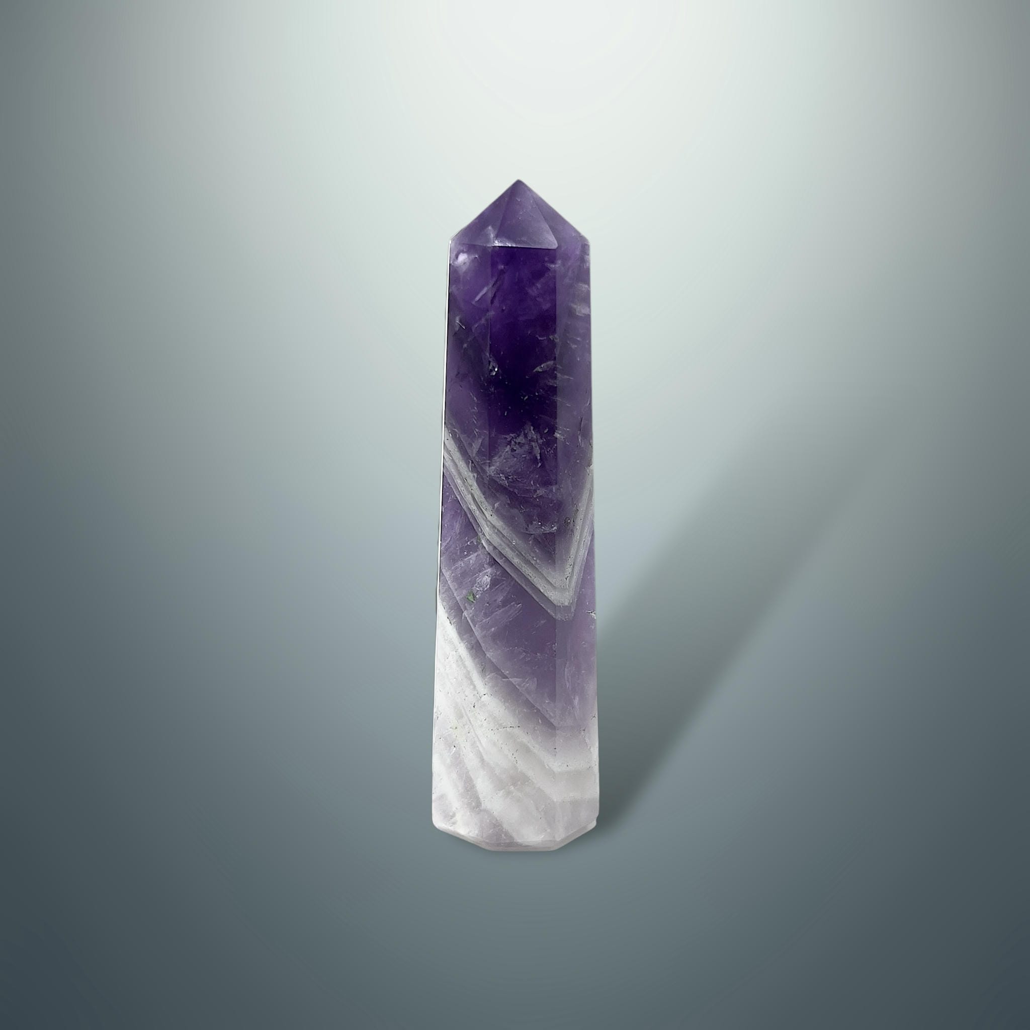 #piezas únicas_torre hexagonal amatista chevron 11