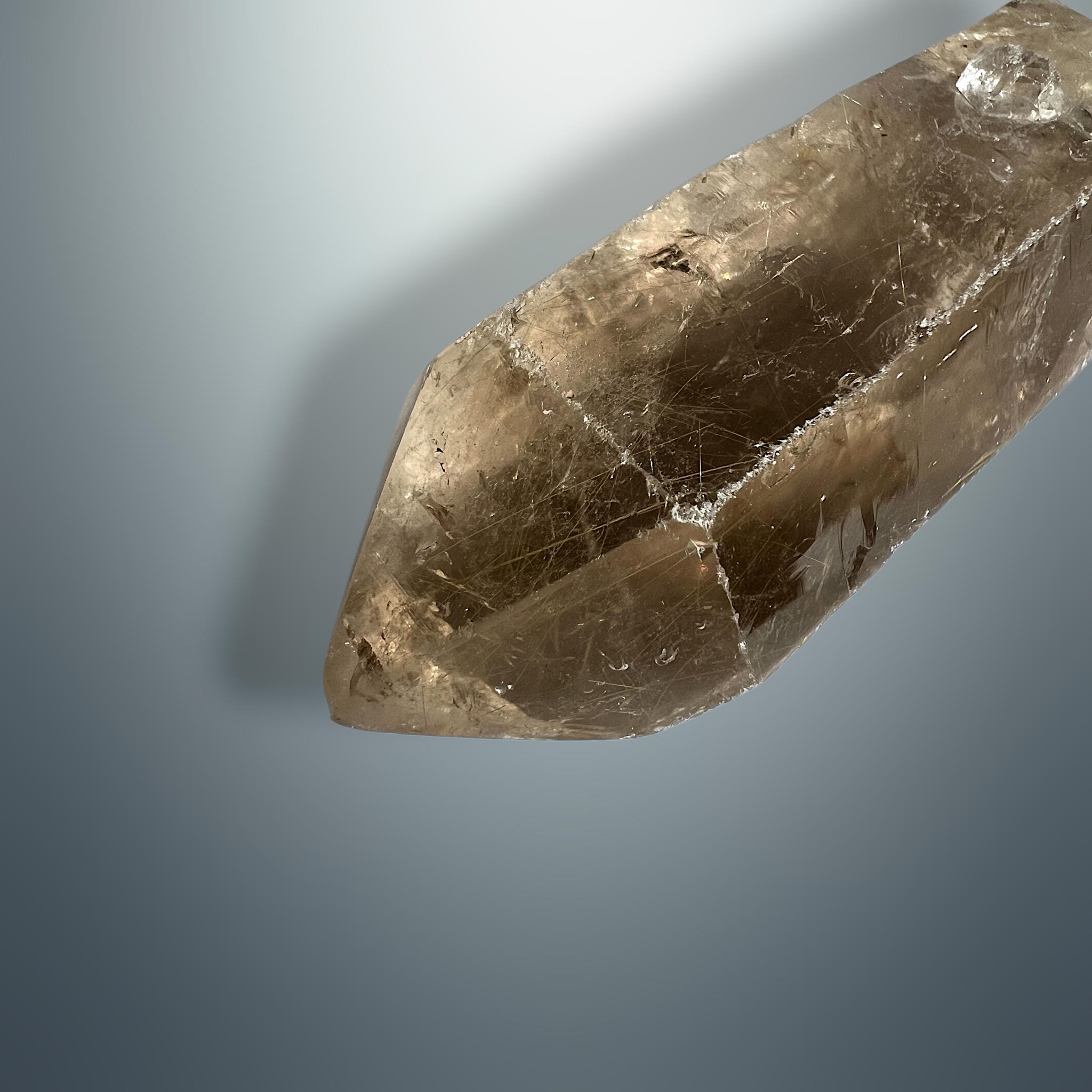 #piezas únicas_punta cuarzo ahumado con rutilo 11