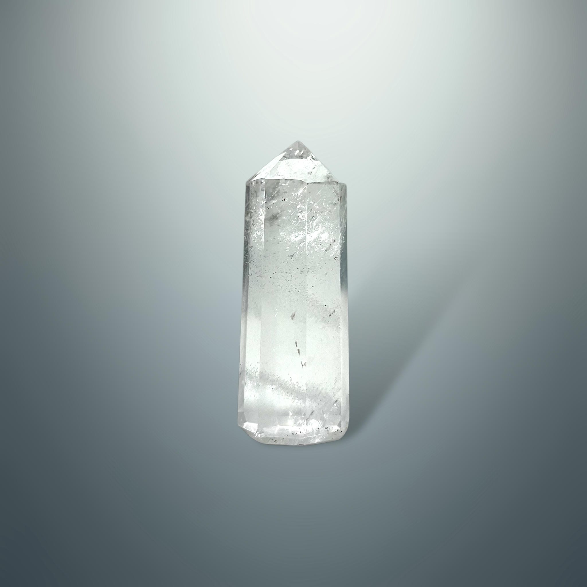 #piezas únicas_torre hexagonal cuarzo blanco 12