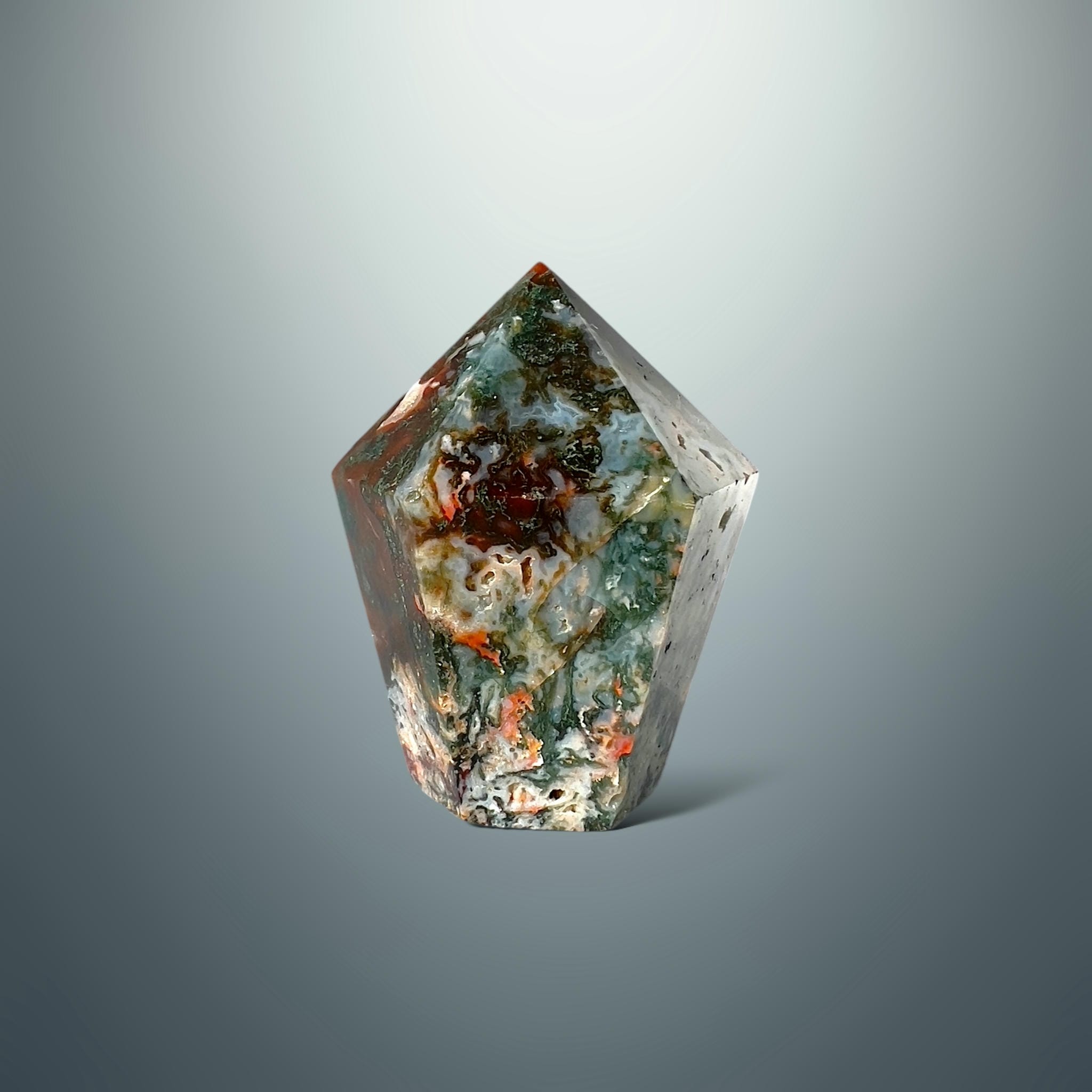 #piezas únicas_punta ágata musgo roja 13