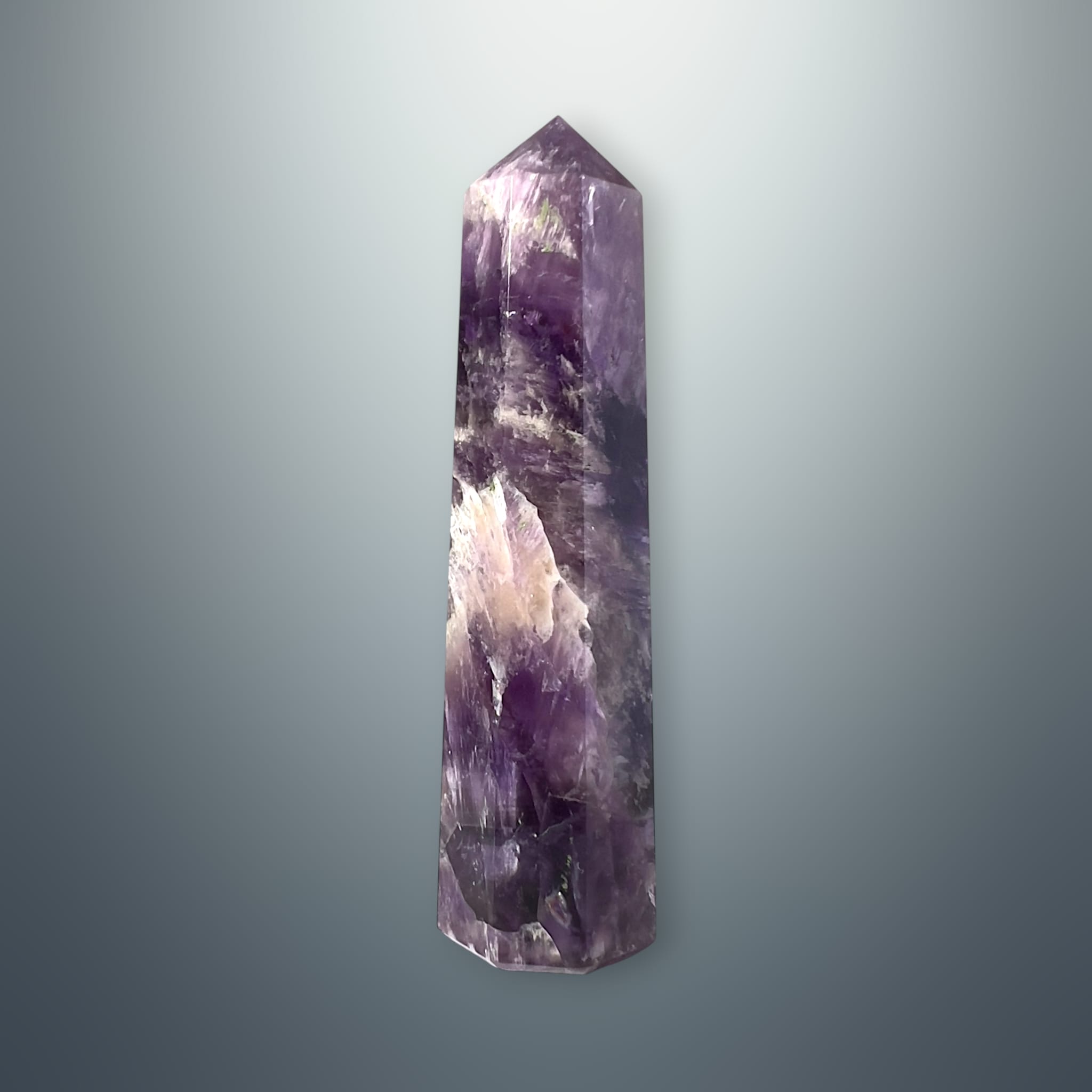 #piezas únicas_torre hexagonal amatista chevron 13