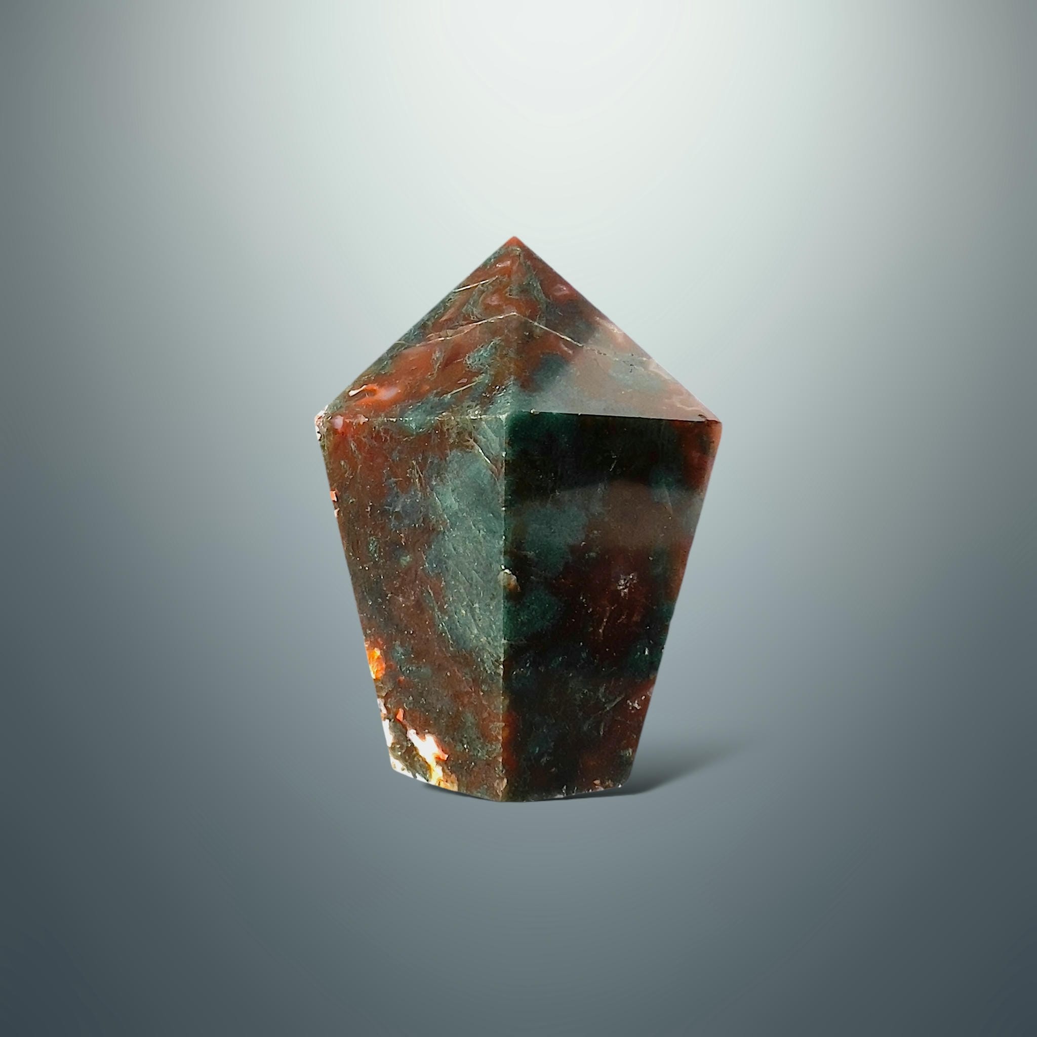 #piezas únicas_punta ágata musgo roja 13