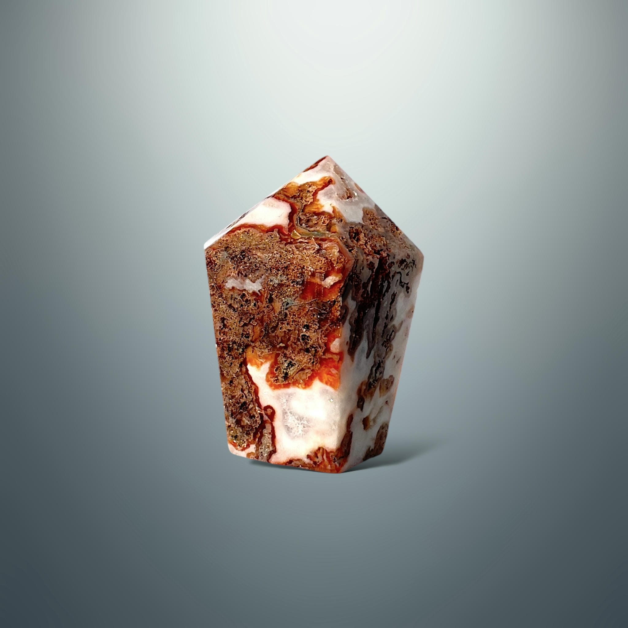 #piezas únicas_punta ágata musgo roja 14