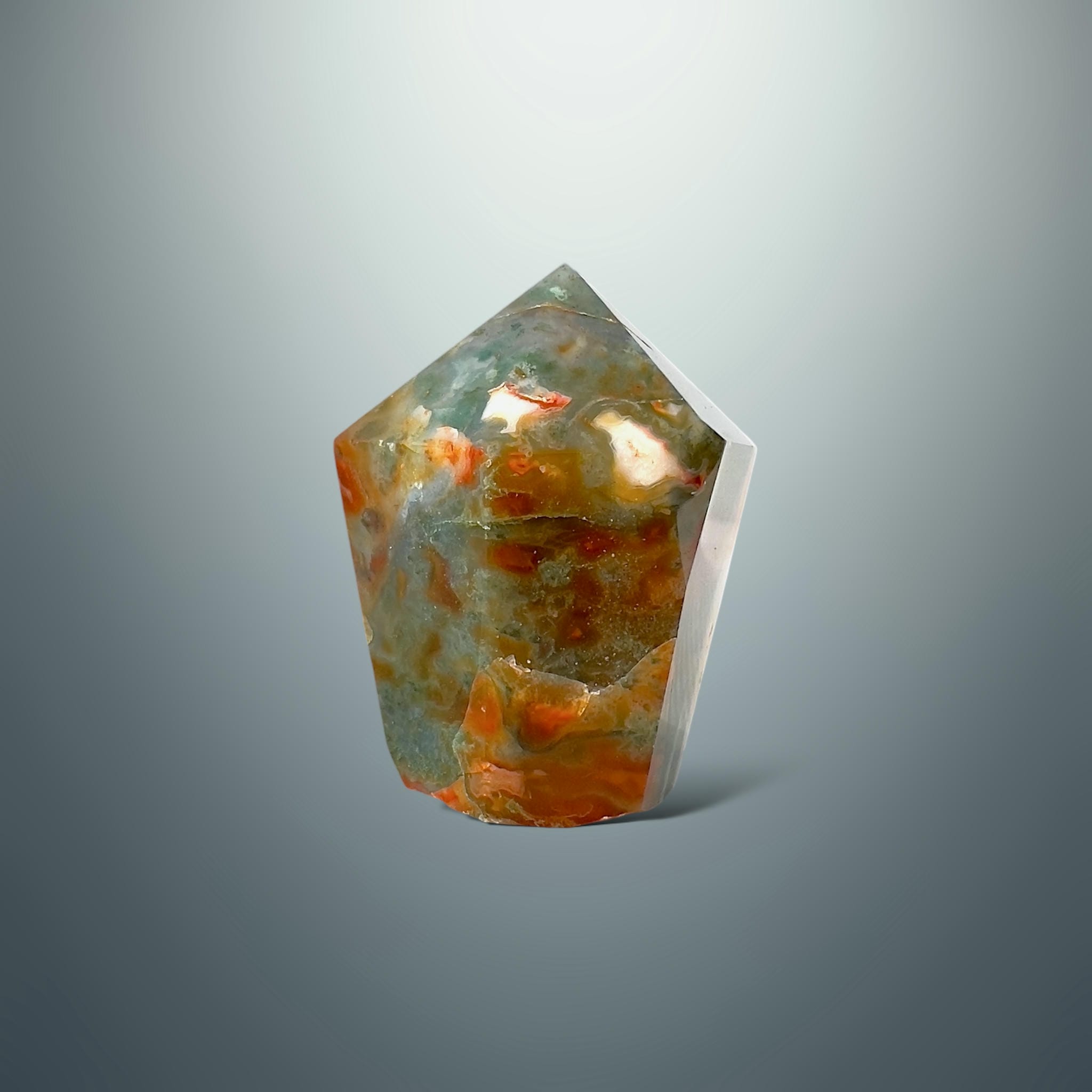 #piezas únicas_punta ágata musgo roja 15