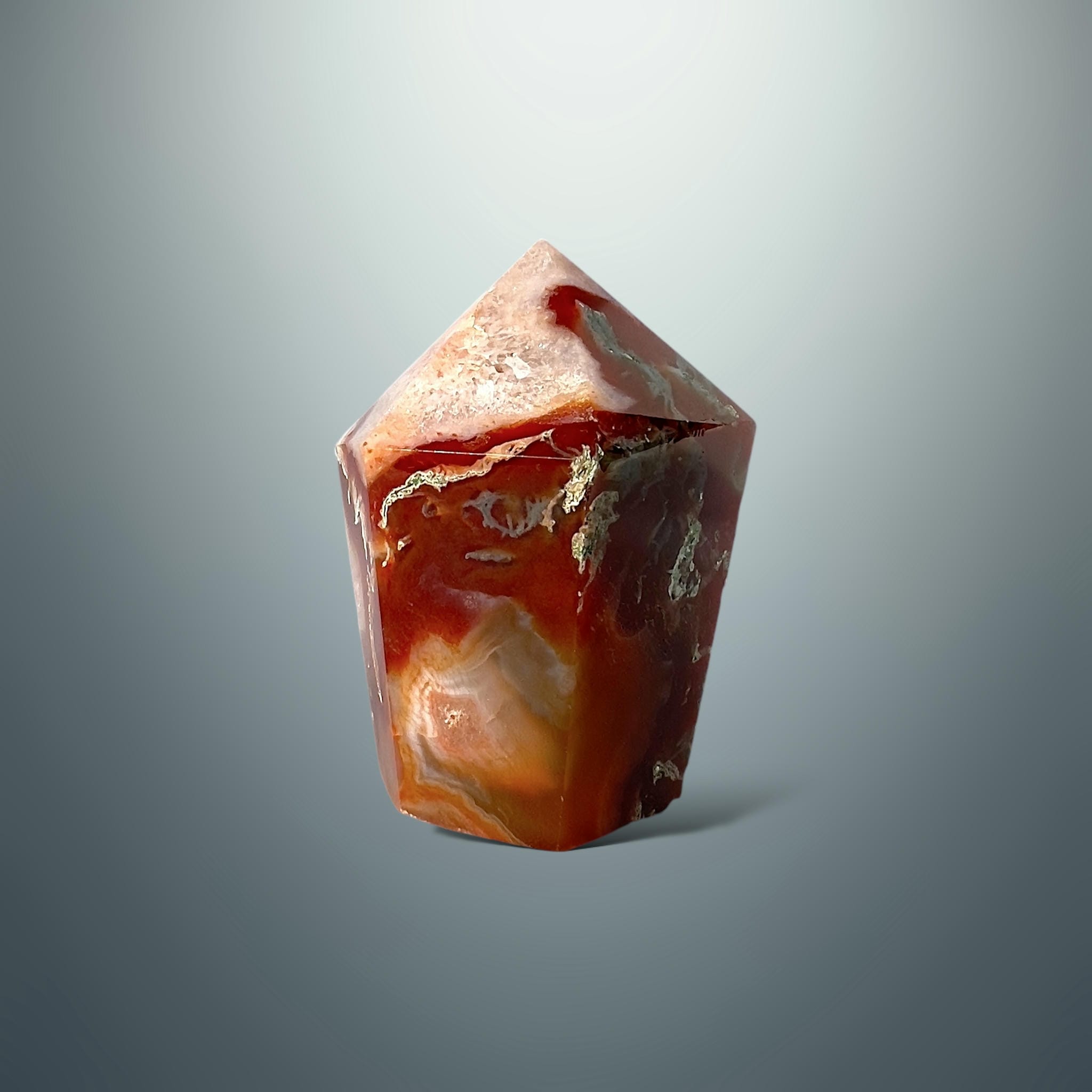 #piezas únicas_punta ágata musgo roja 17