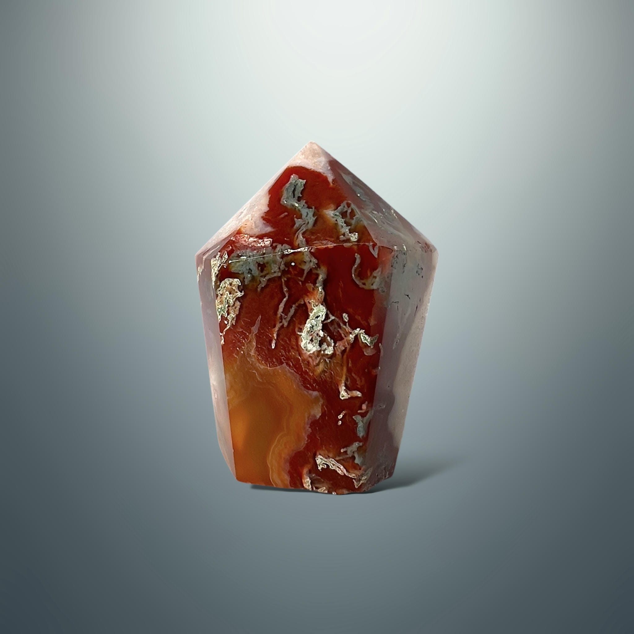 #piezas únicas_punta ágata musgo roja 17