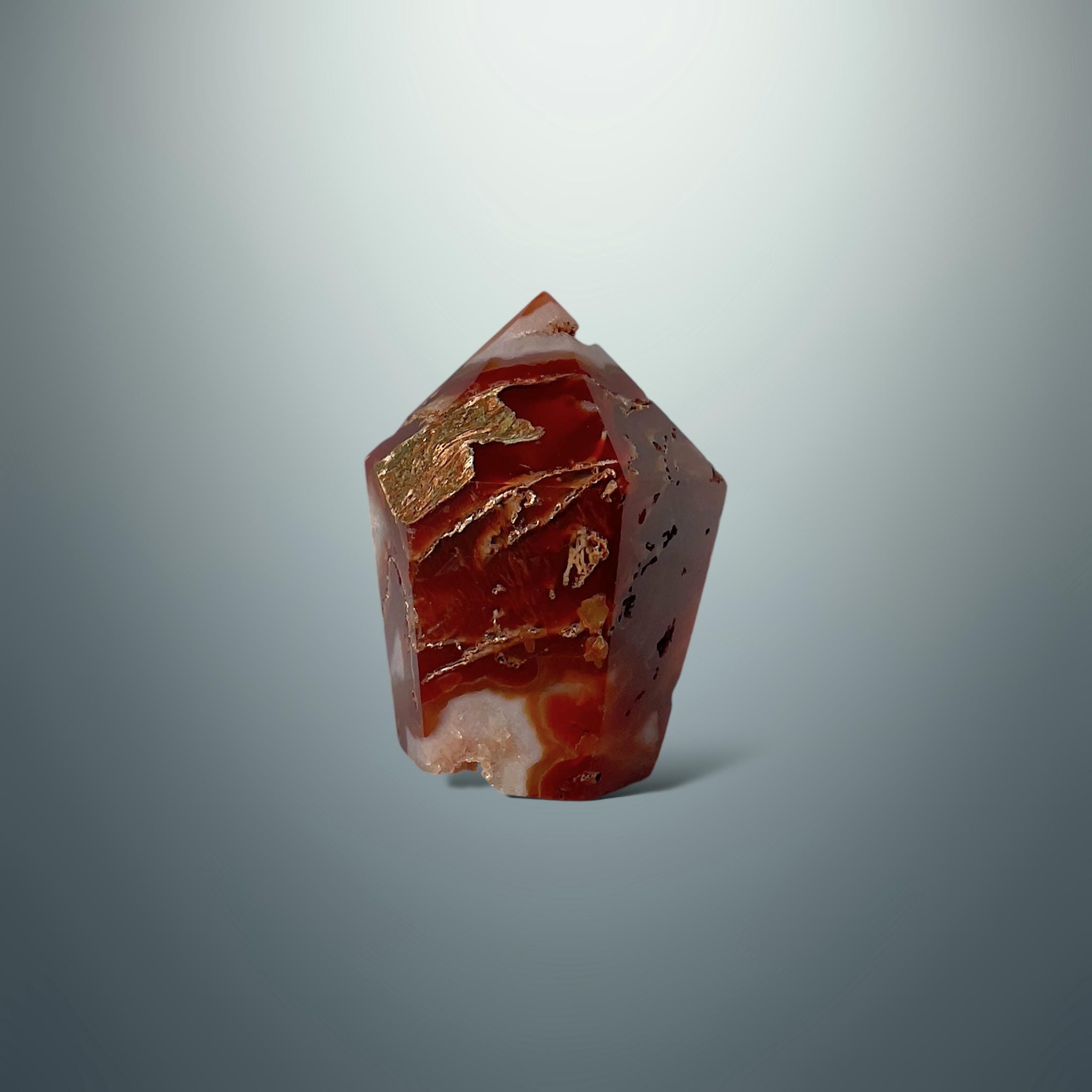 #piezas únicas_punta ágata musgo roja 18