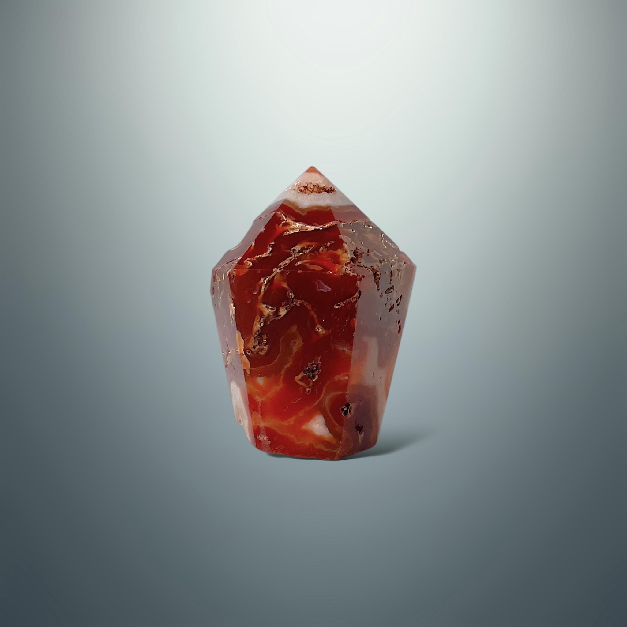 #piezas únicas_punta ágata musgo roja 18