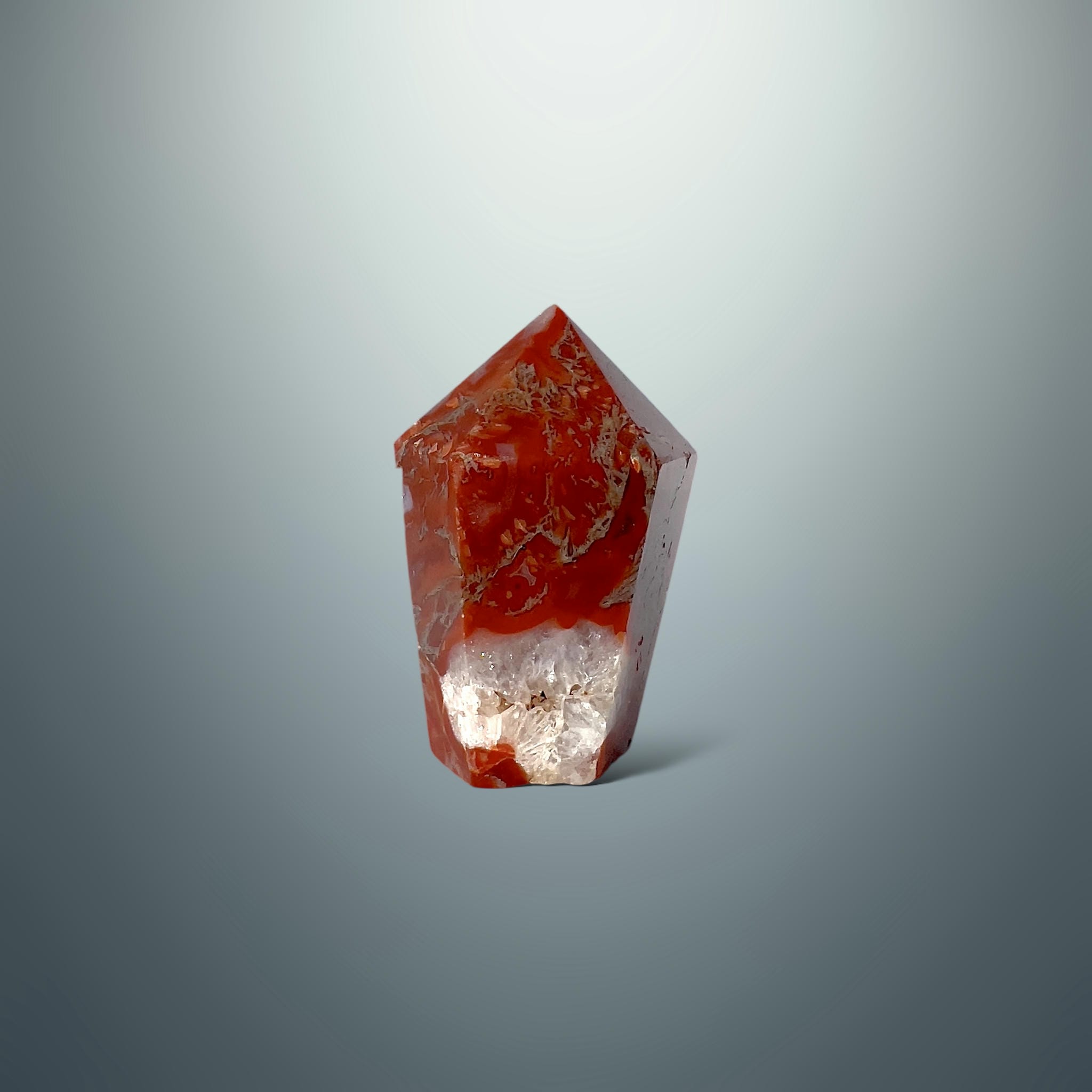 #piezas únicas_punta ágata musgo roja 19