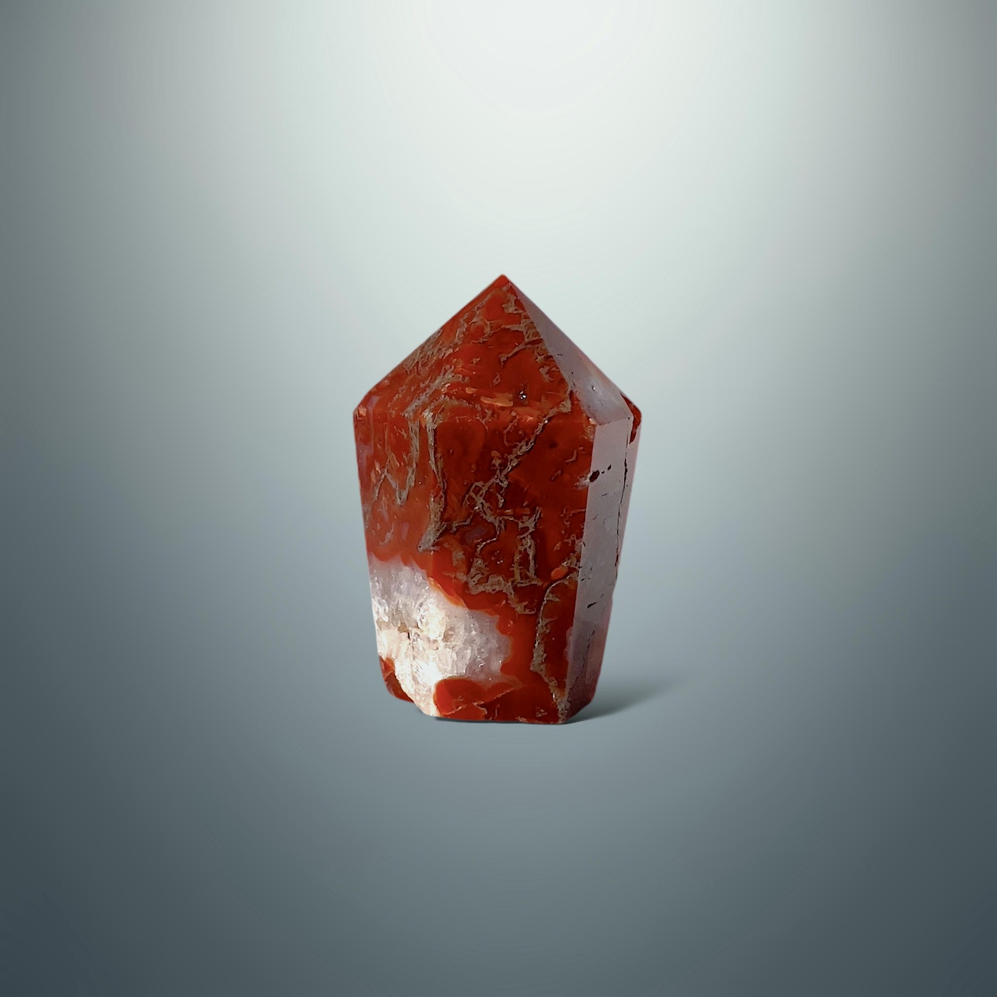 #piezas únicas_punta ágata musgo roja 19