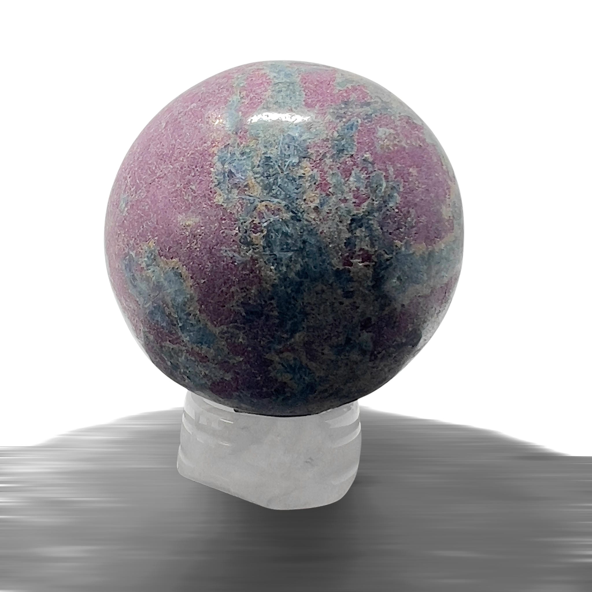 #piezas únicas_esfera rubí en fucsita con cianita 2