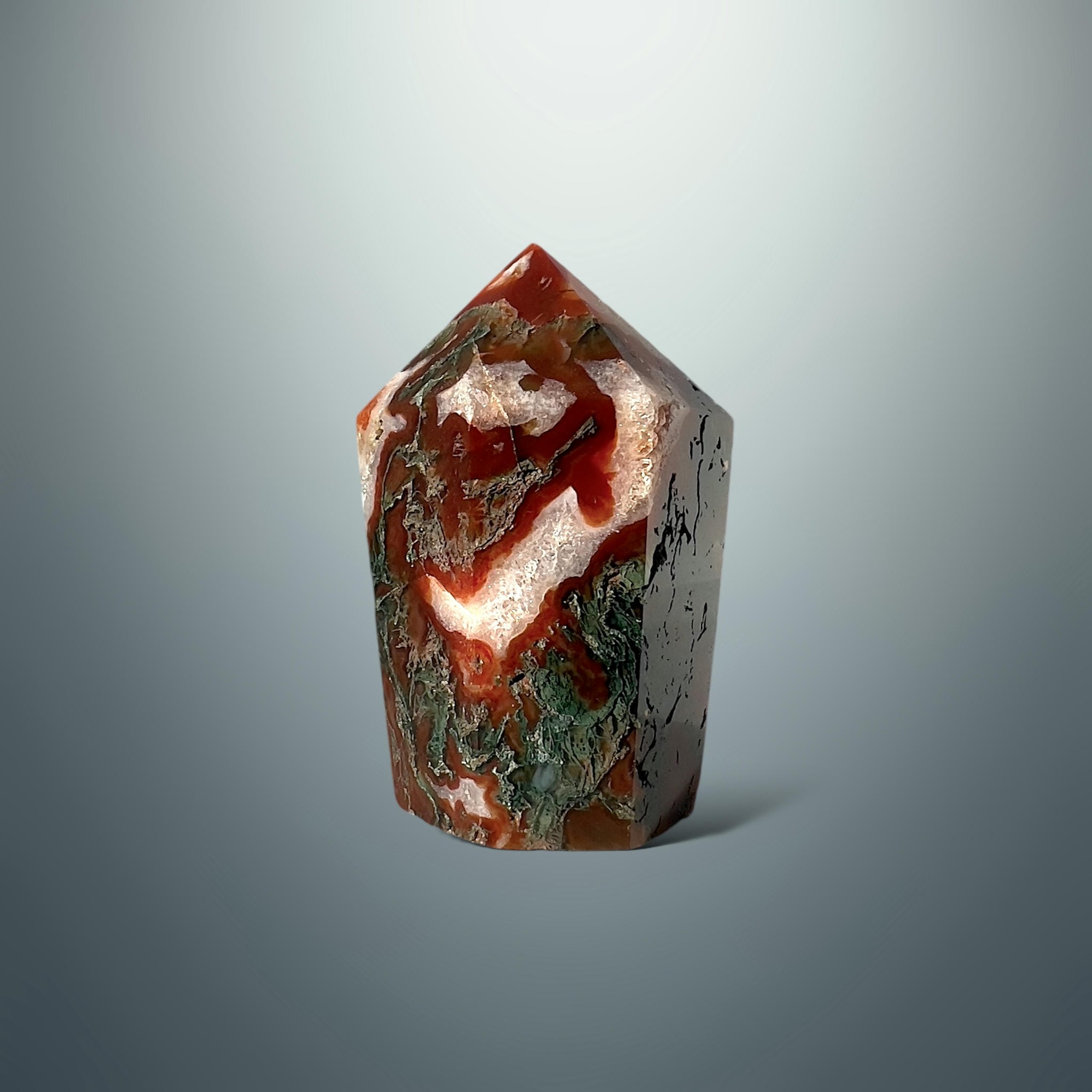 #piezas únicas_punta ágata musgo roja 2