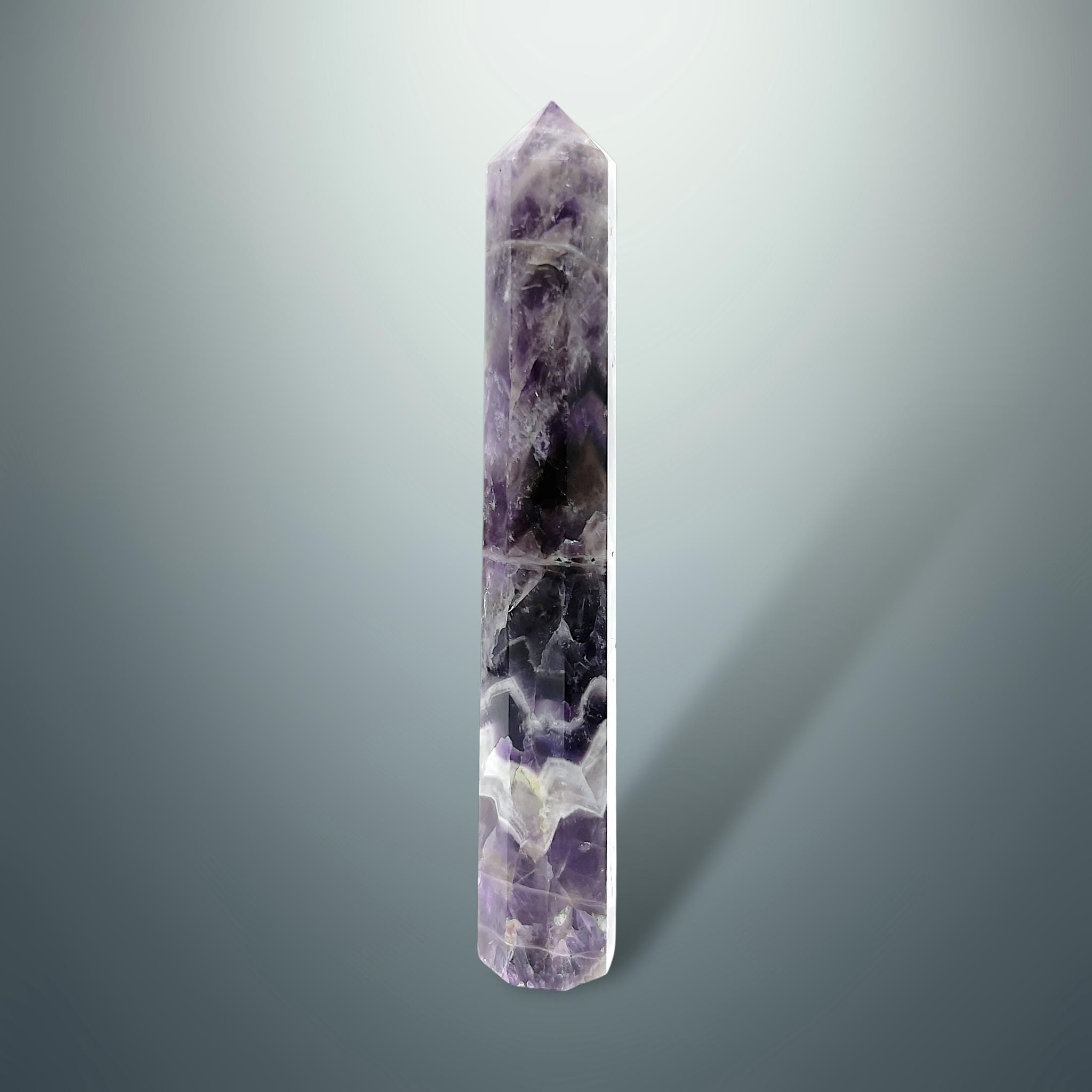 #piezas únicas_torre hexagonal amatista chevron 2