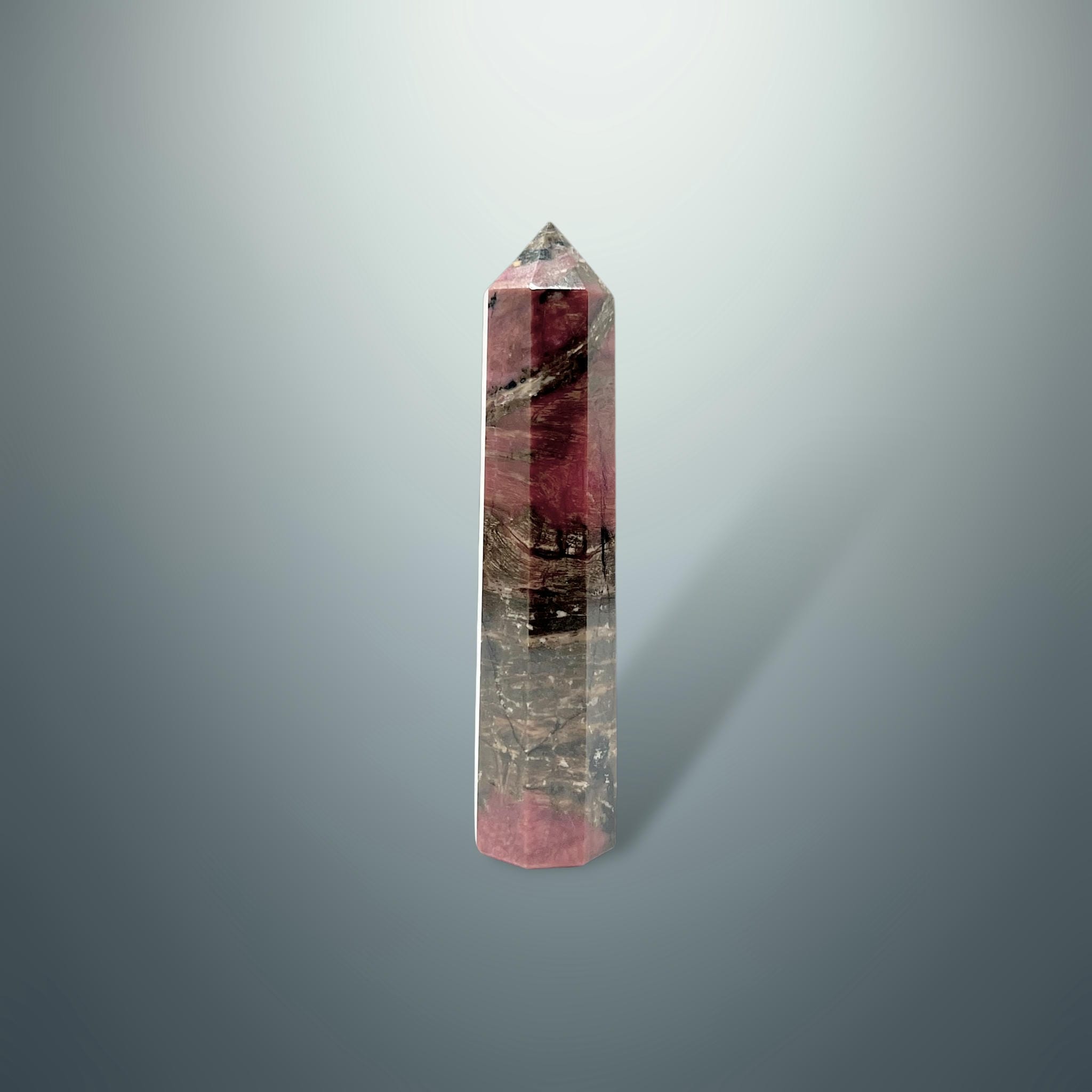 #piezas únicas_torre hexagonal rodonita 2