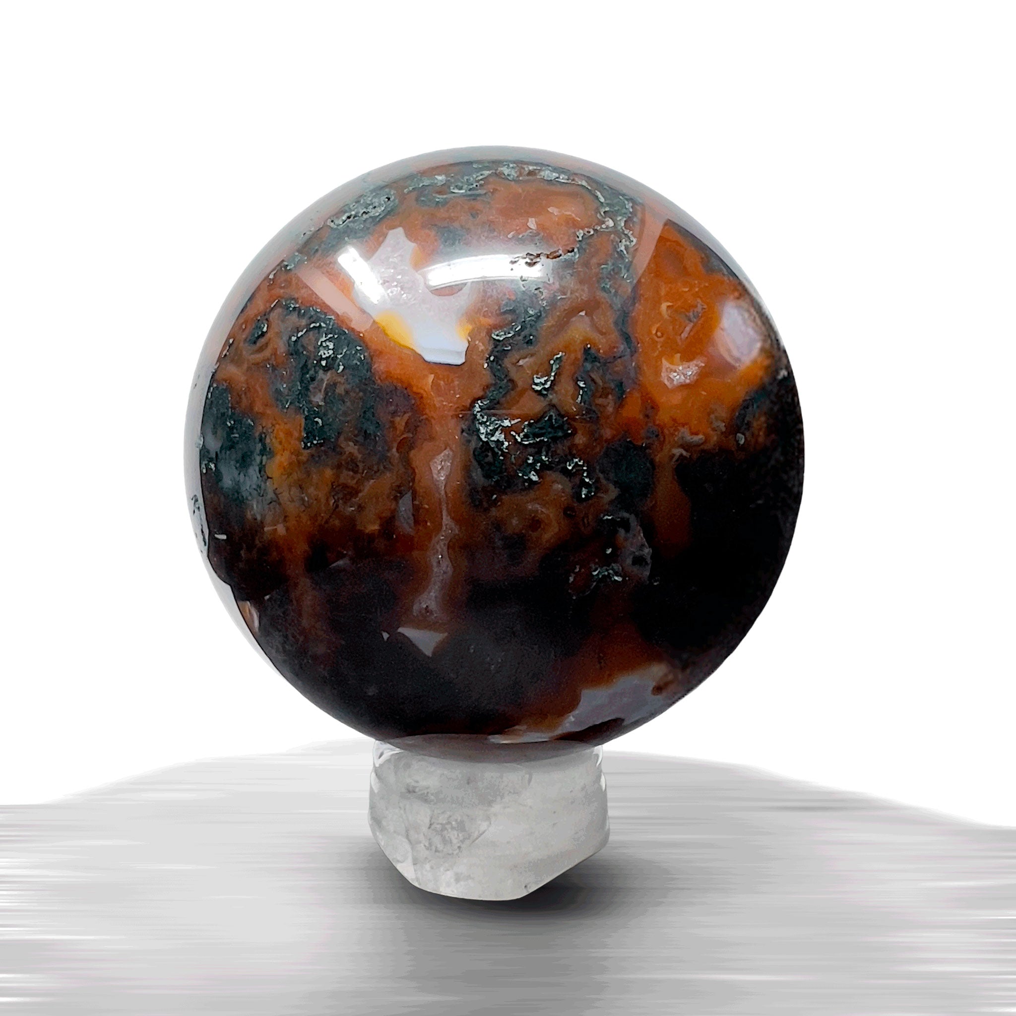 #piezas únicas_esfera ágata musgo roja 2