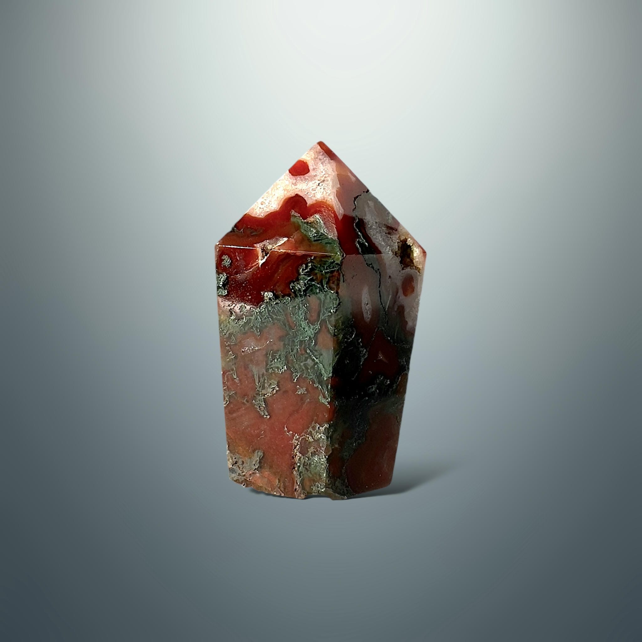 #piezas únicas_punta ágata musgo roja 2