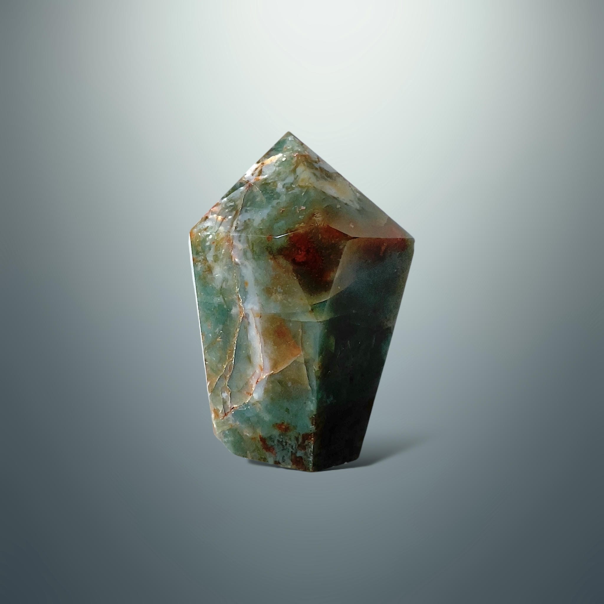 #piezas únicas_punta ágata musgo roja 20