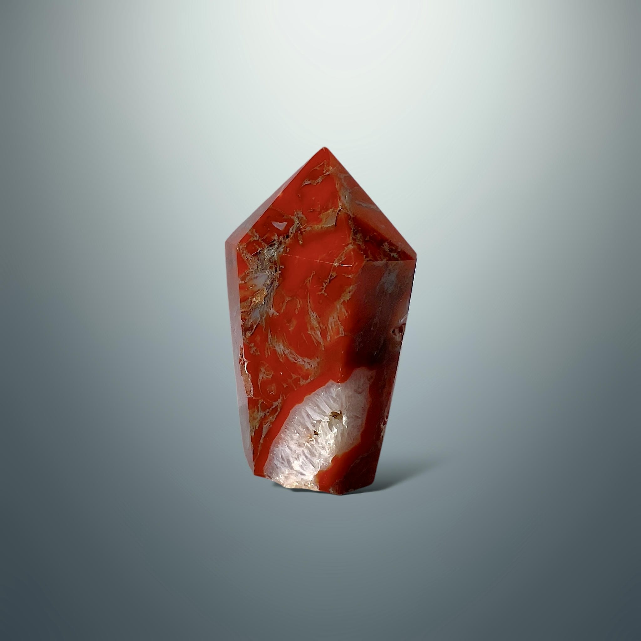 #piezas únicas_punta ágata musgo roja 22