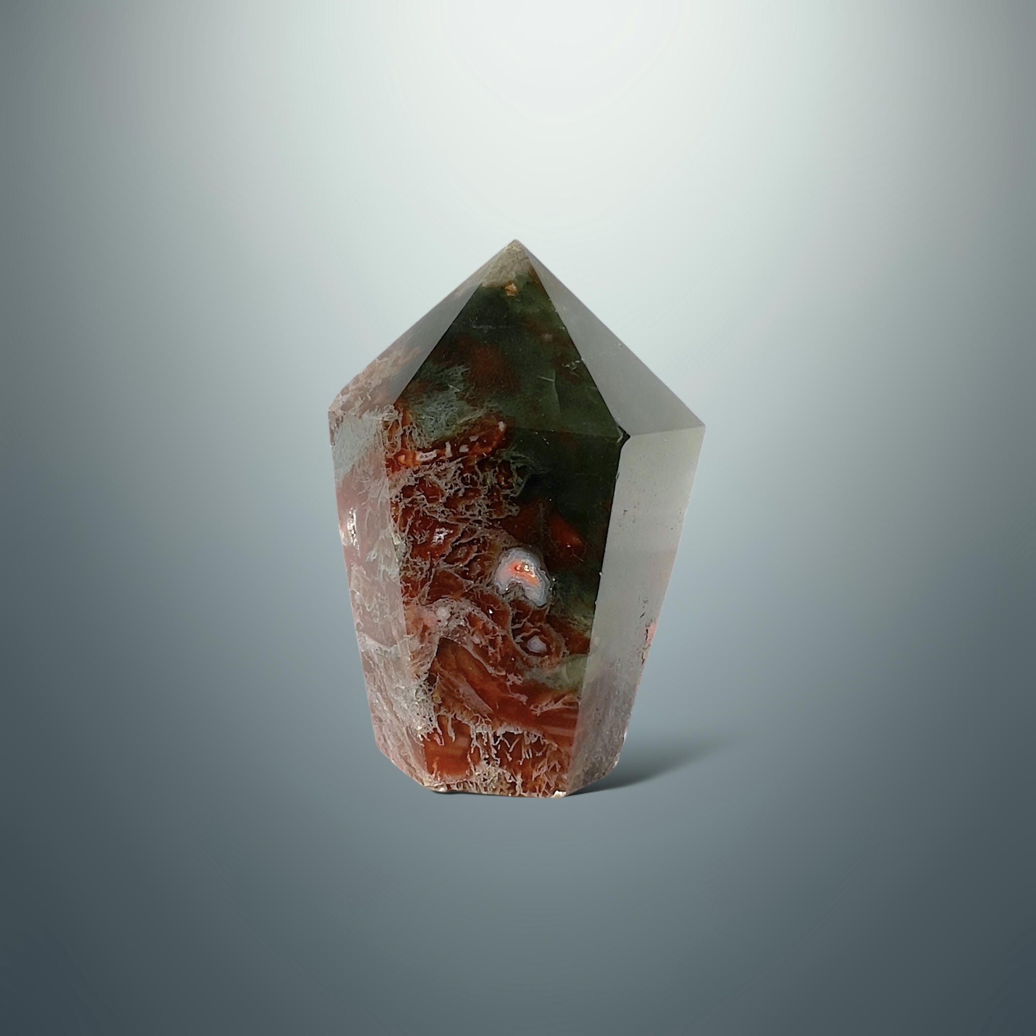 #piezas únicas_punta ágata musgo roja 23