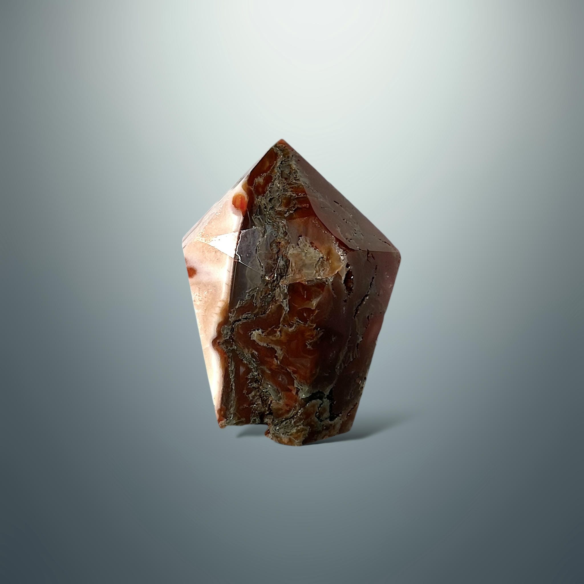 #piezas únicas_punta ágata musgo roja 24