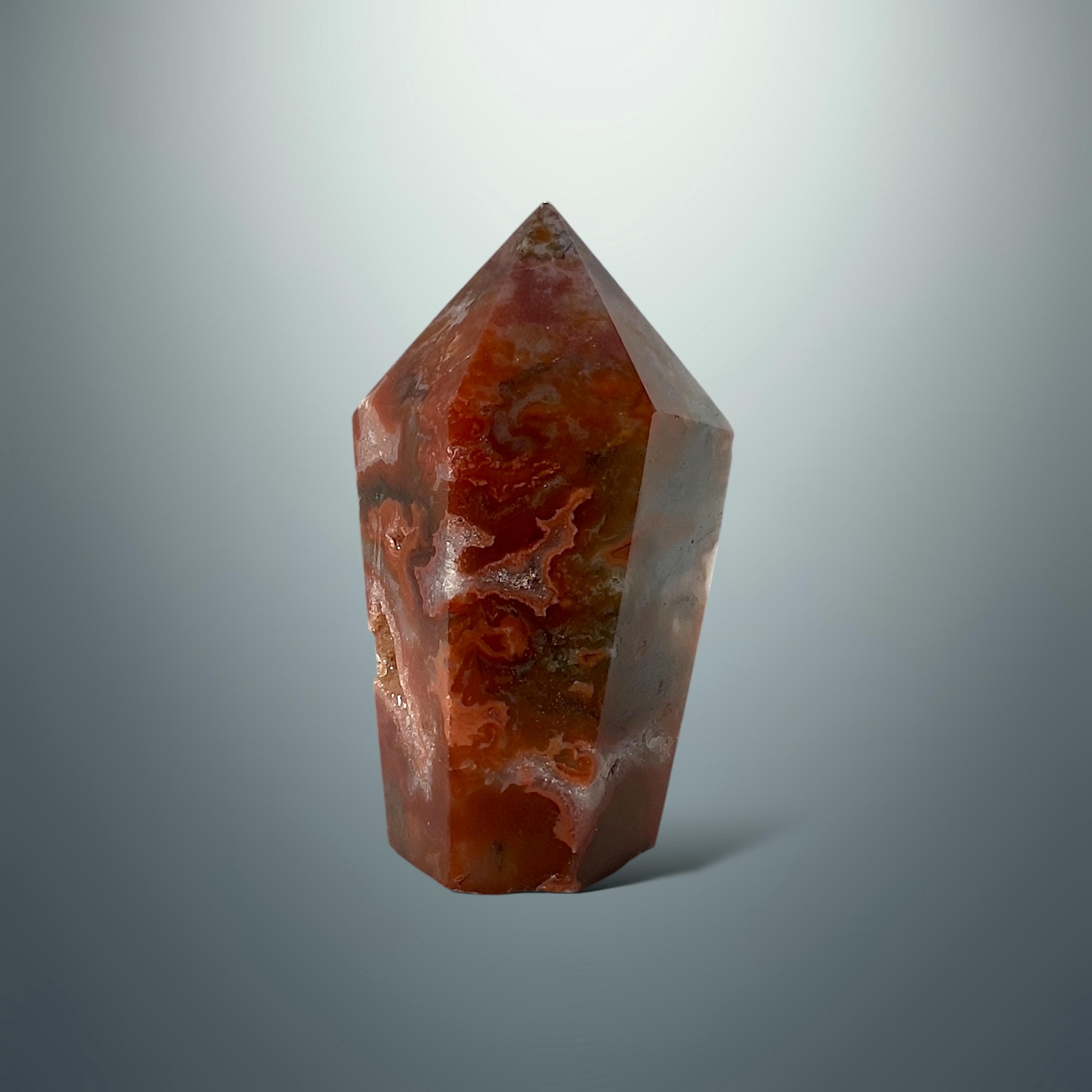 #piezas únicas_punta ágata musgo roja 26