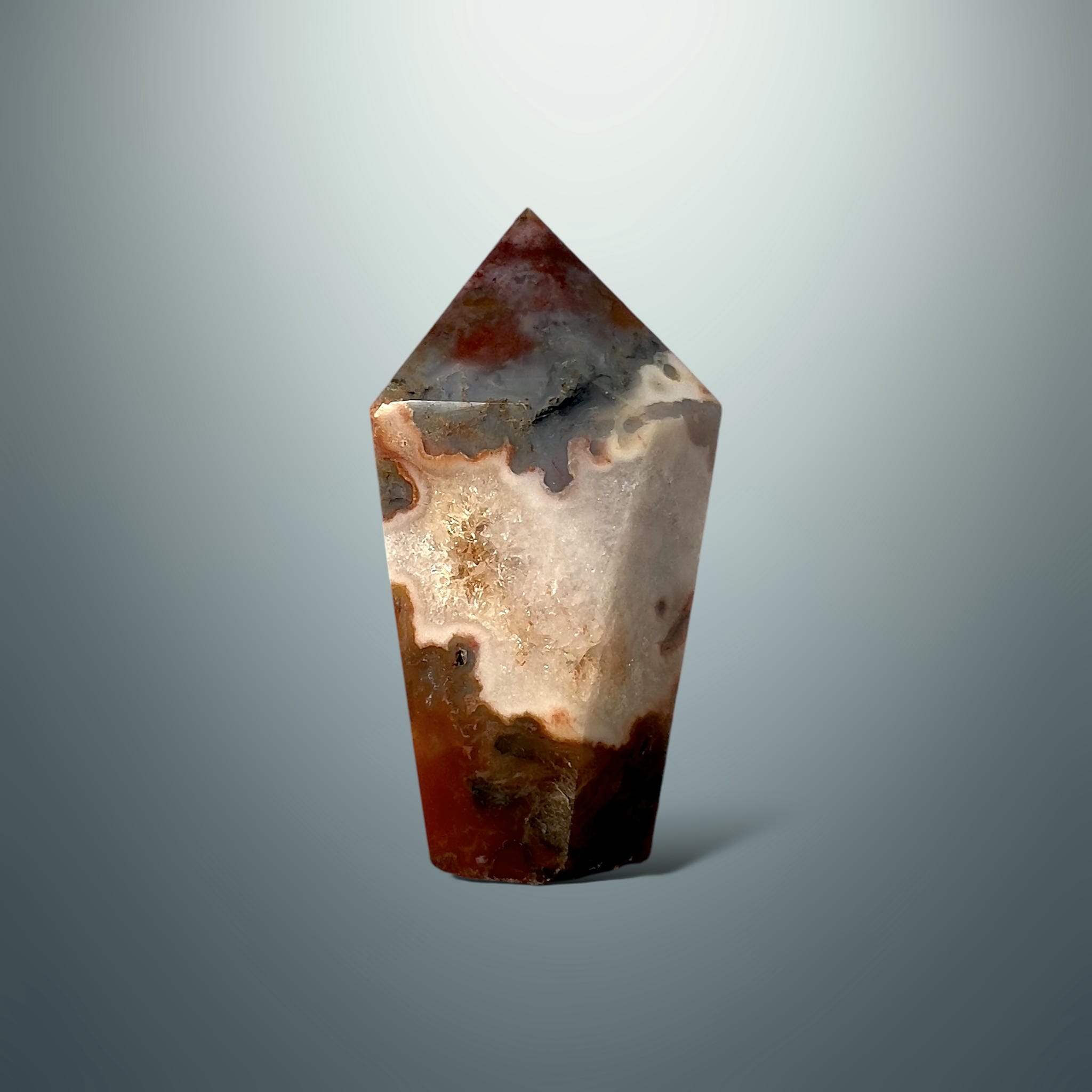 #piezas únicas_punta ágata musgo roja 26