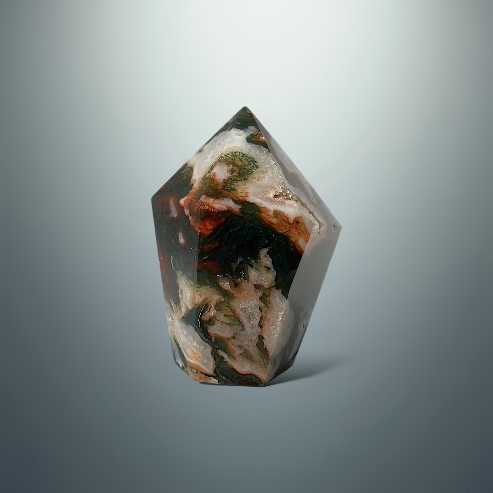 #piezas únicas_punta ágata musgo roja 27