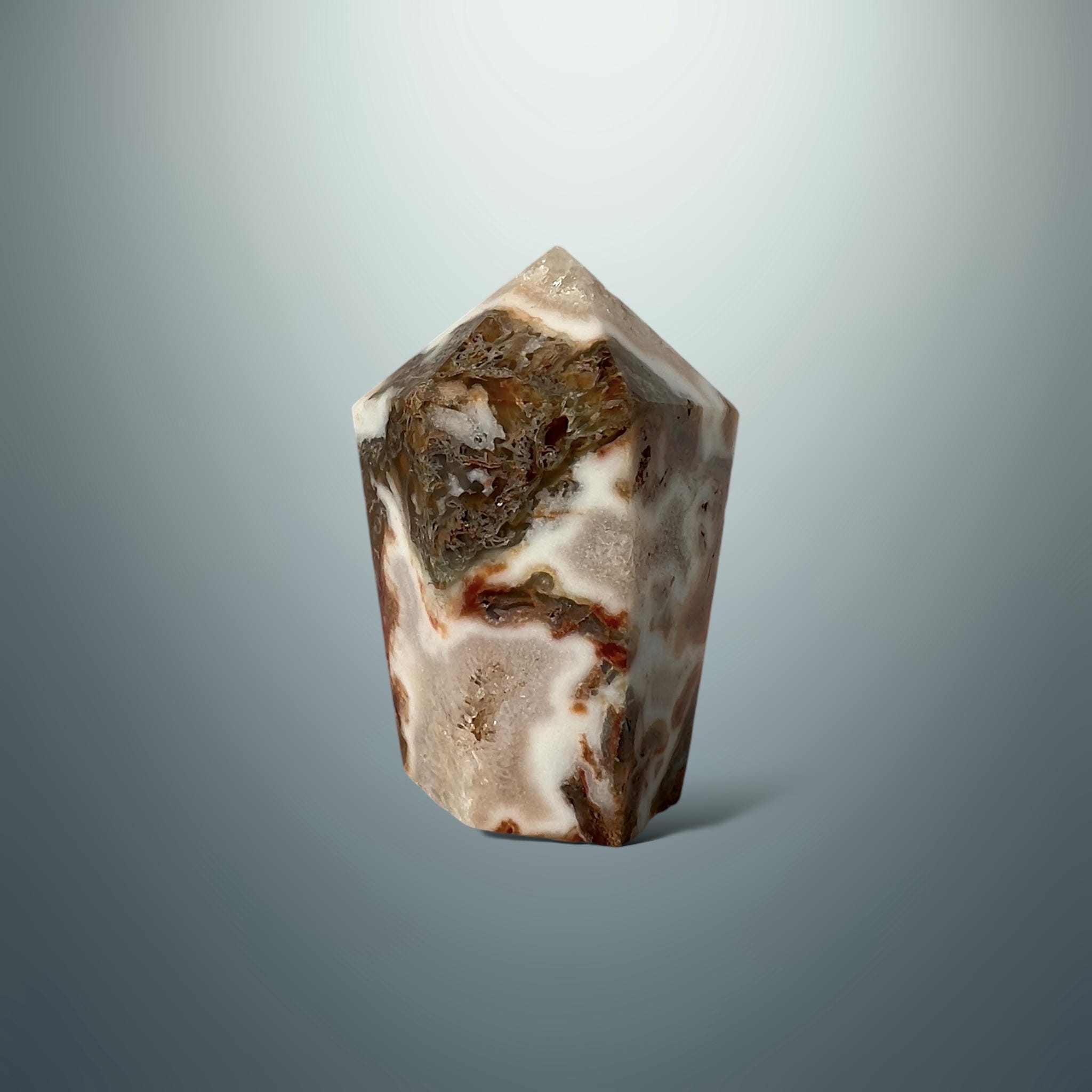 #piezas únicas_punta ágata musgo roja 28