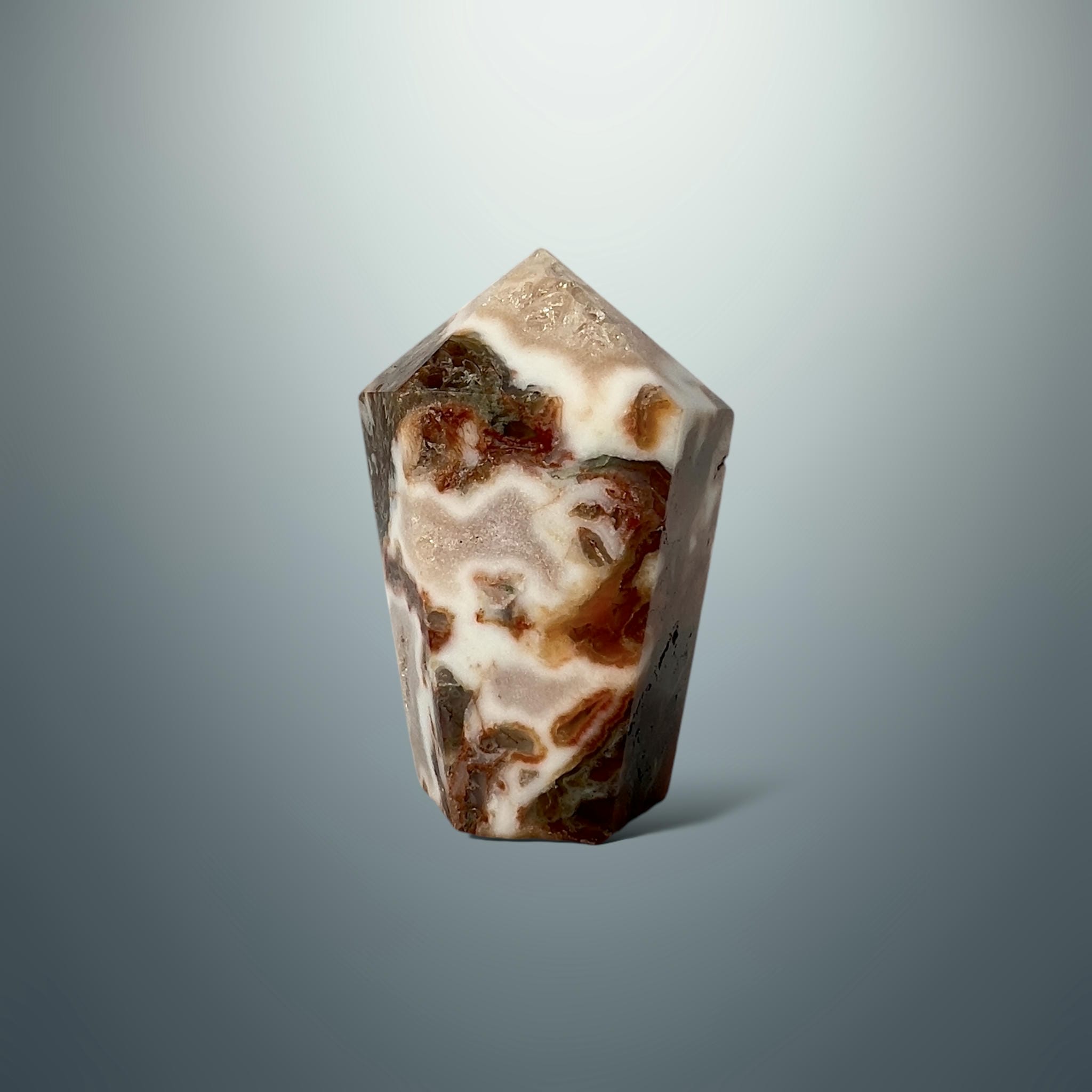 #piezas únicas_punta ágata musgo roja 28