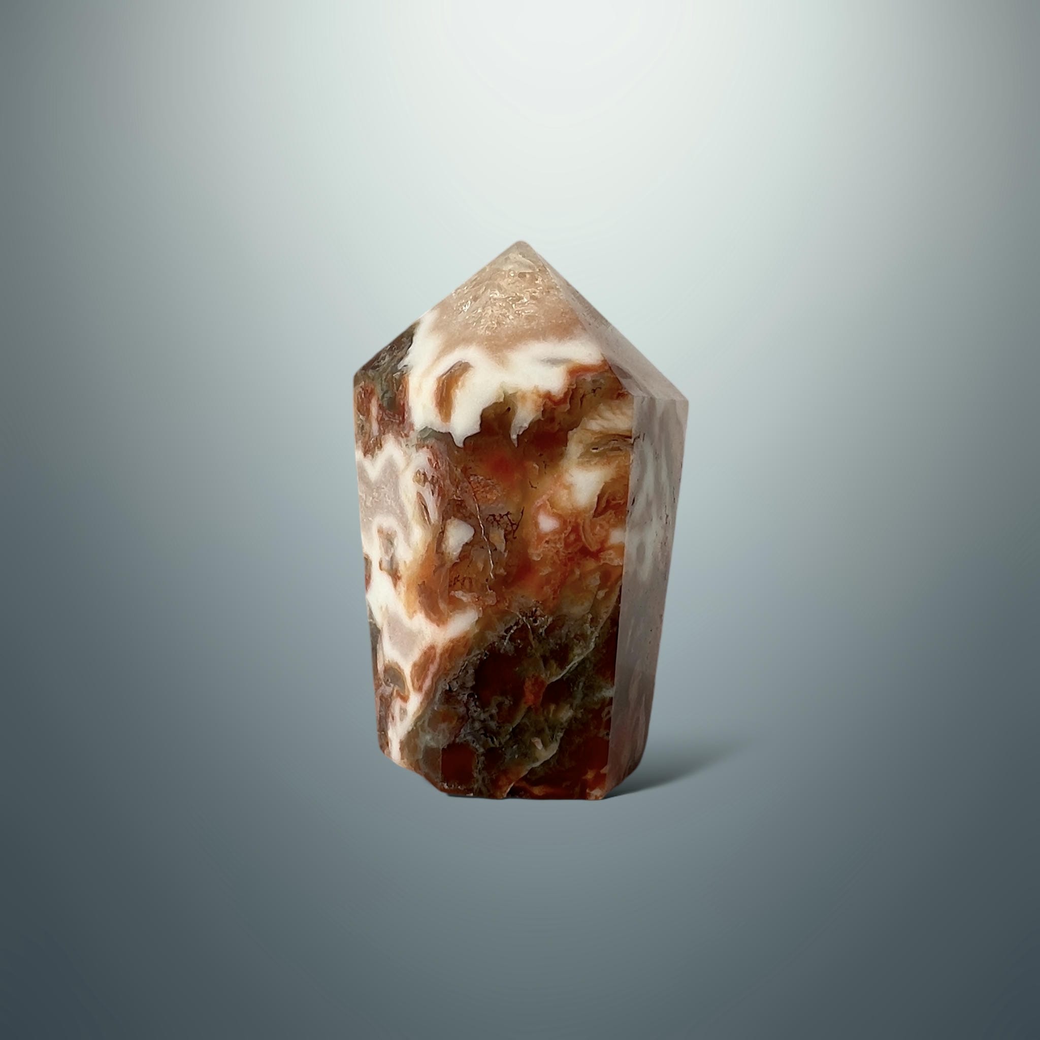 #piezas únicas_punta ágata musgo roja 28