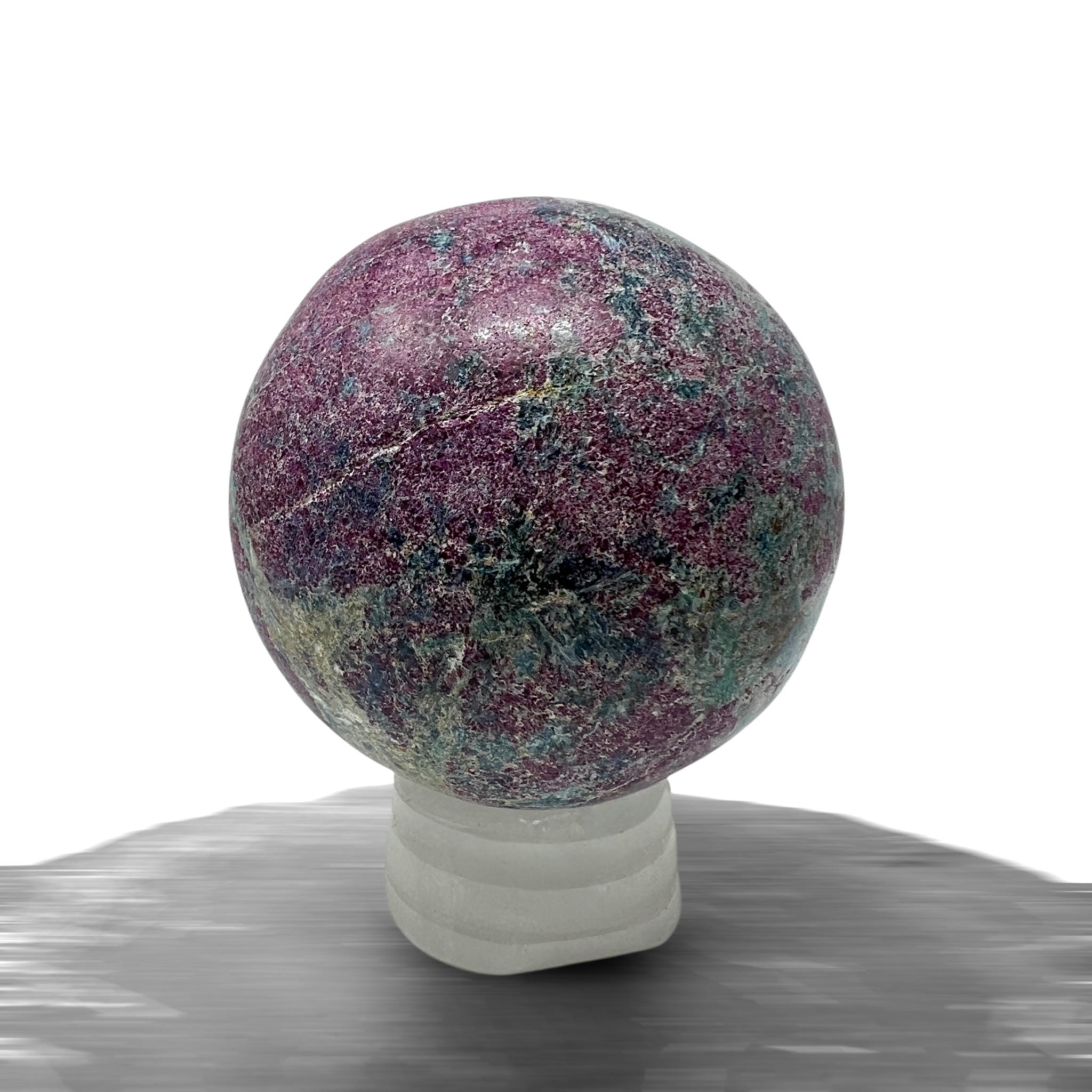 #piezas únicas_esfera rubí en fucsita con cianita 3