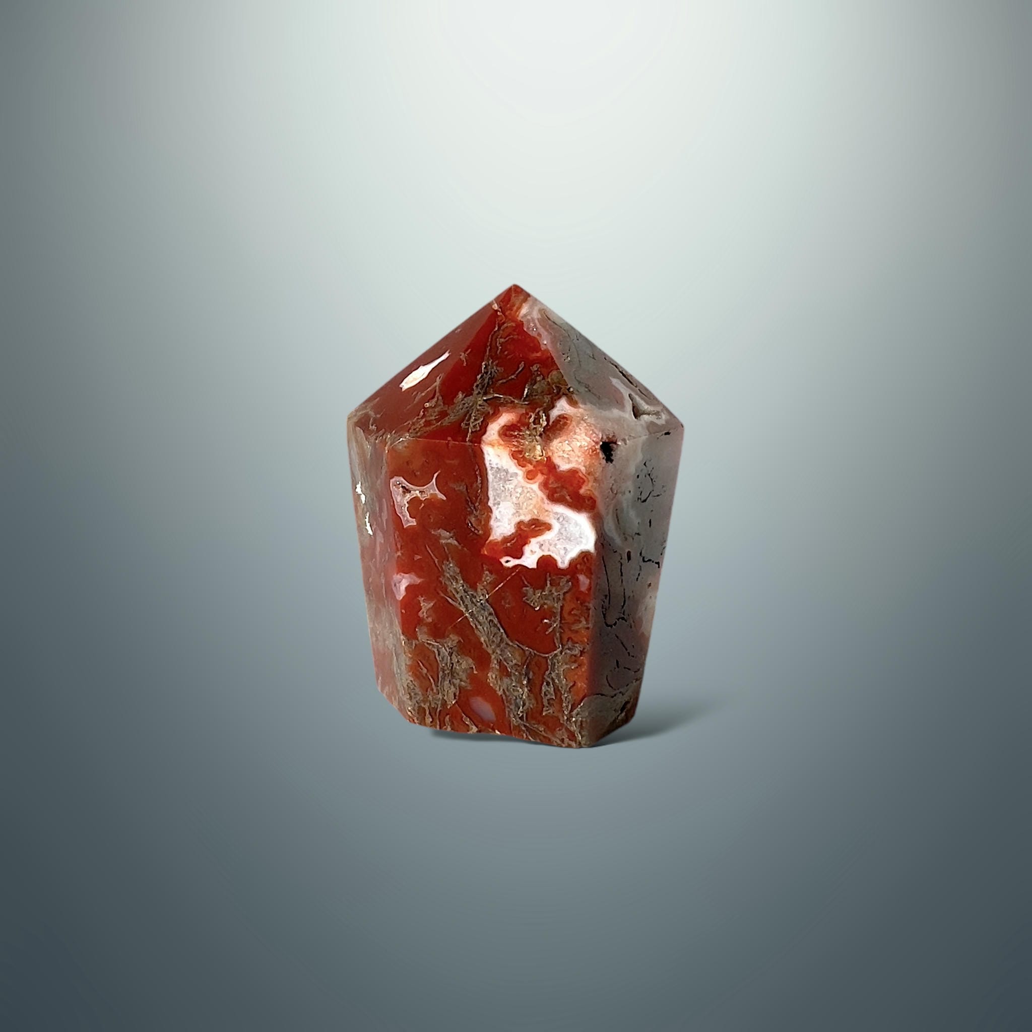 #piezas únicas_punta ágata musgo roja 3