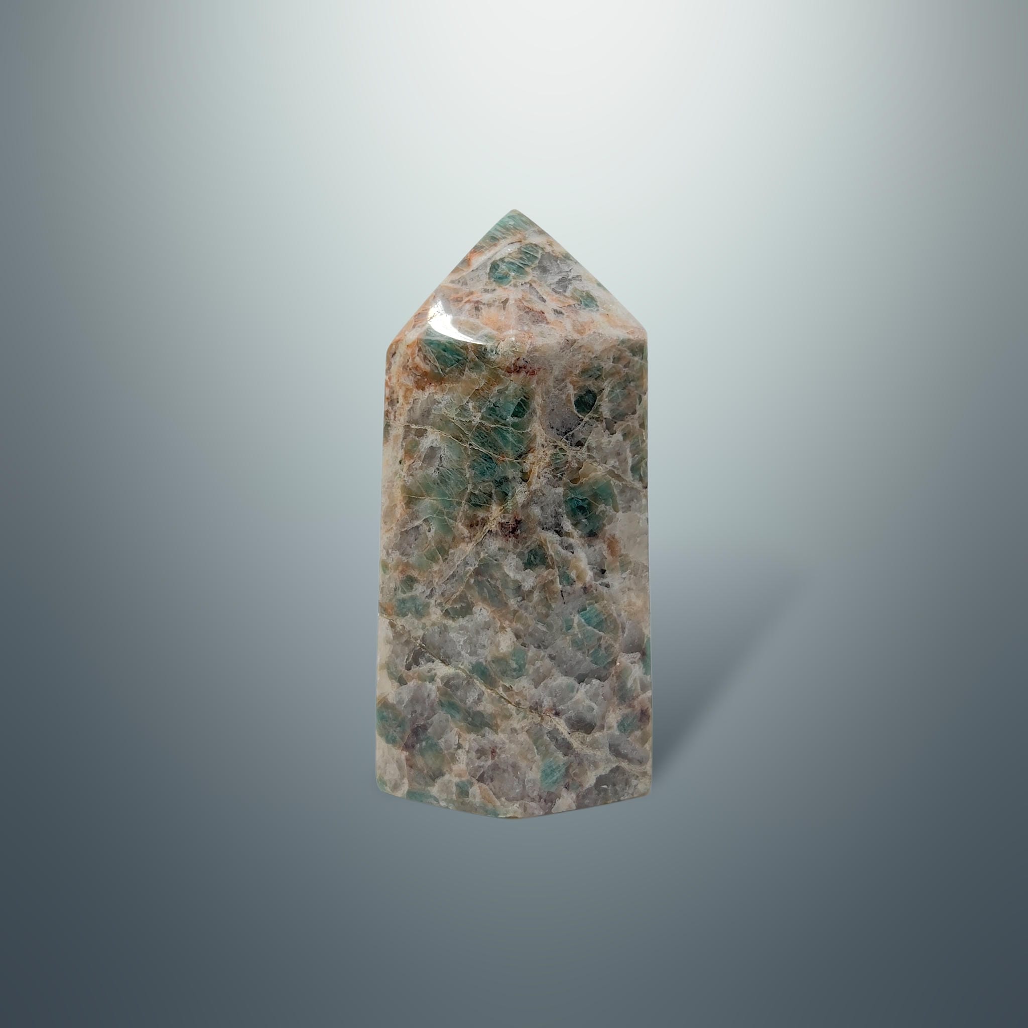 #piezas únicas_torre hexagonal amazonita 3