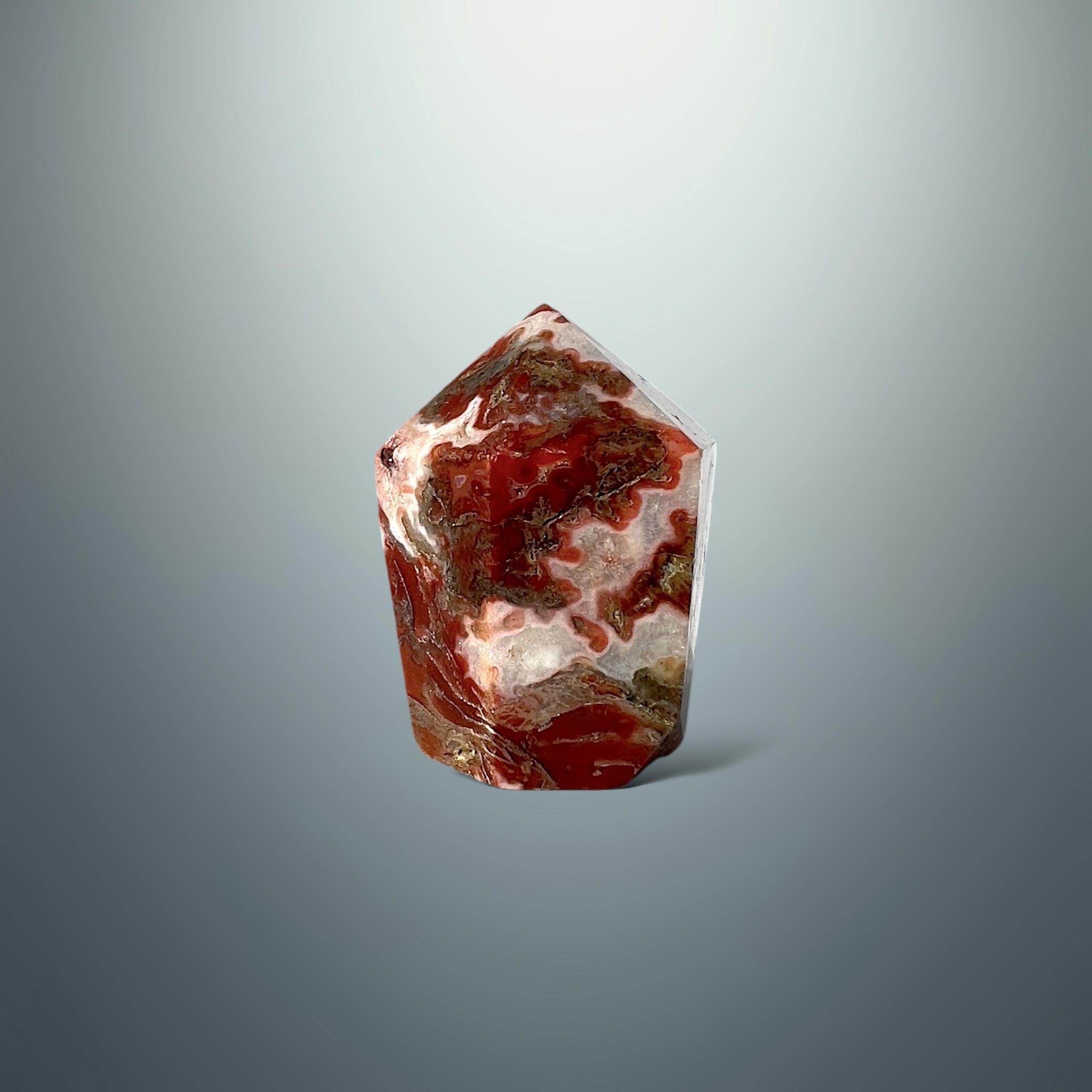 #piezas únicas_punta ágata musgo roja 3