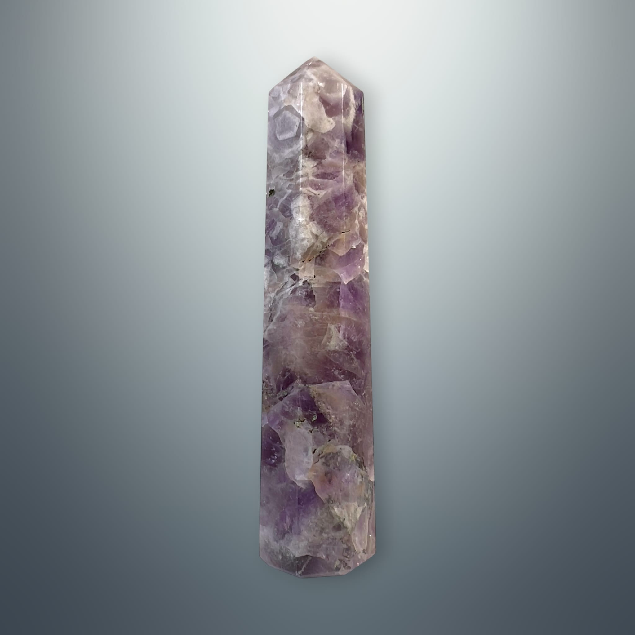 #piezas únicas_torre hexagonal amatista chevron 3