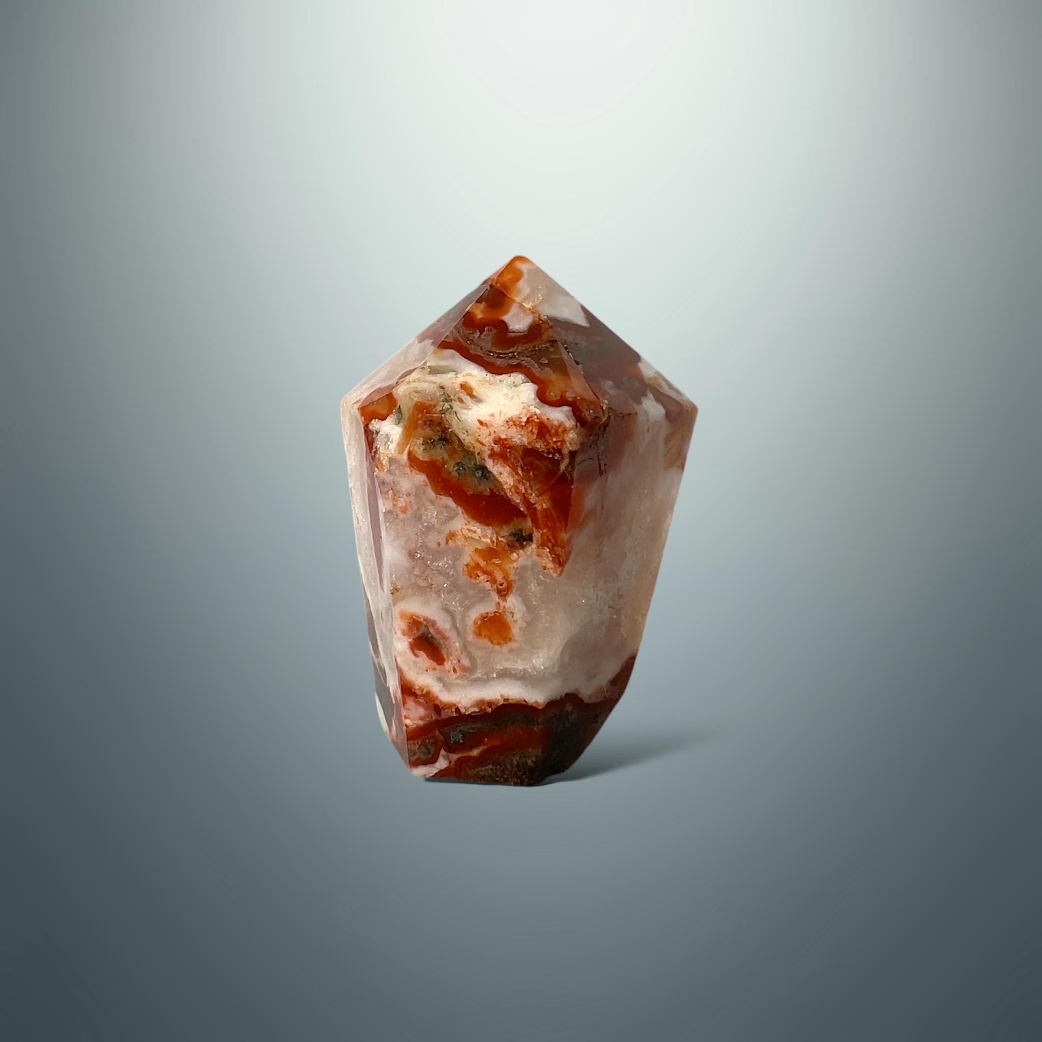 #piezas únicas_punta ágata musgo roja 31