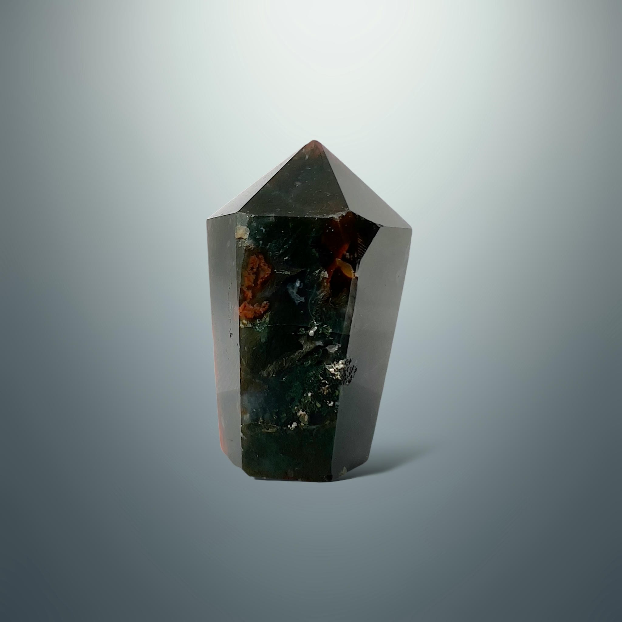 #piezas únicas_punta ágata musgo roja 34