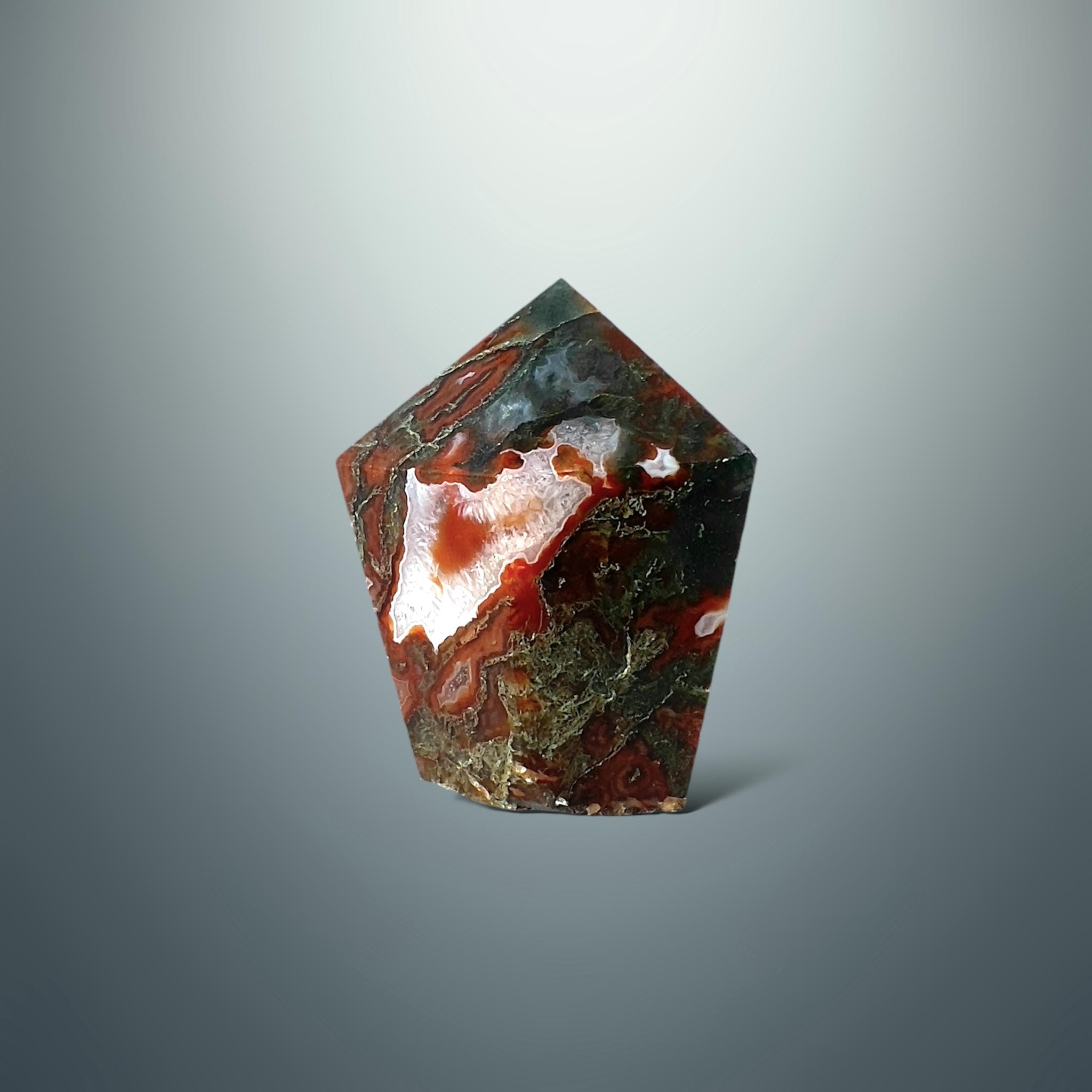 #piezas únicas_punta ágata musgo roja 4