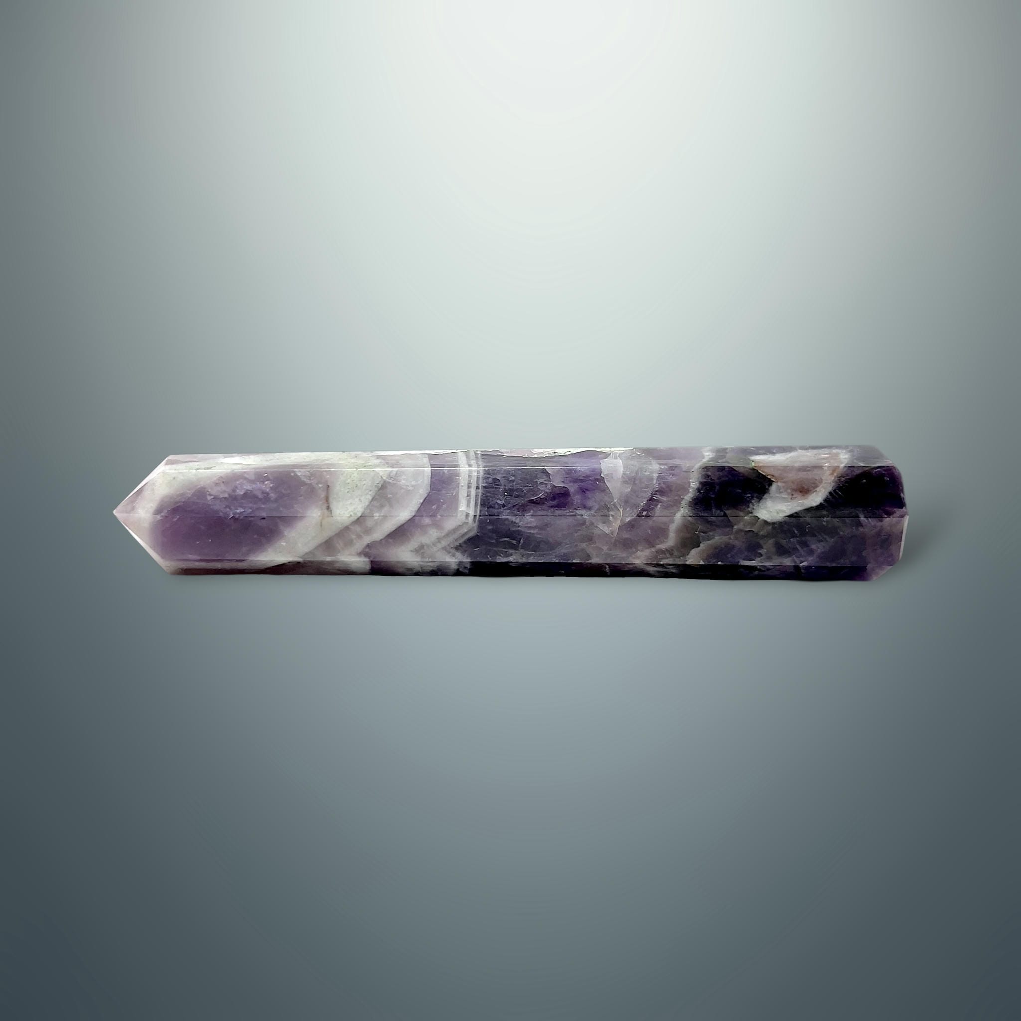 #piezas únicas_torre hexagonal amatista chevron 4