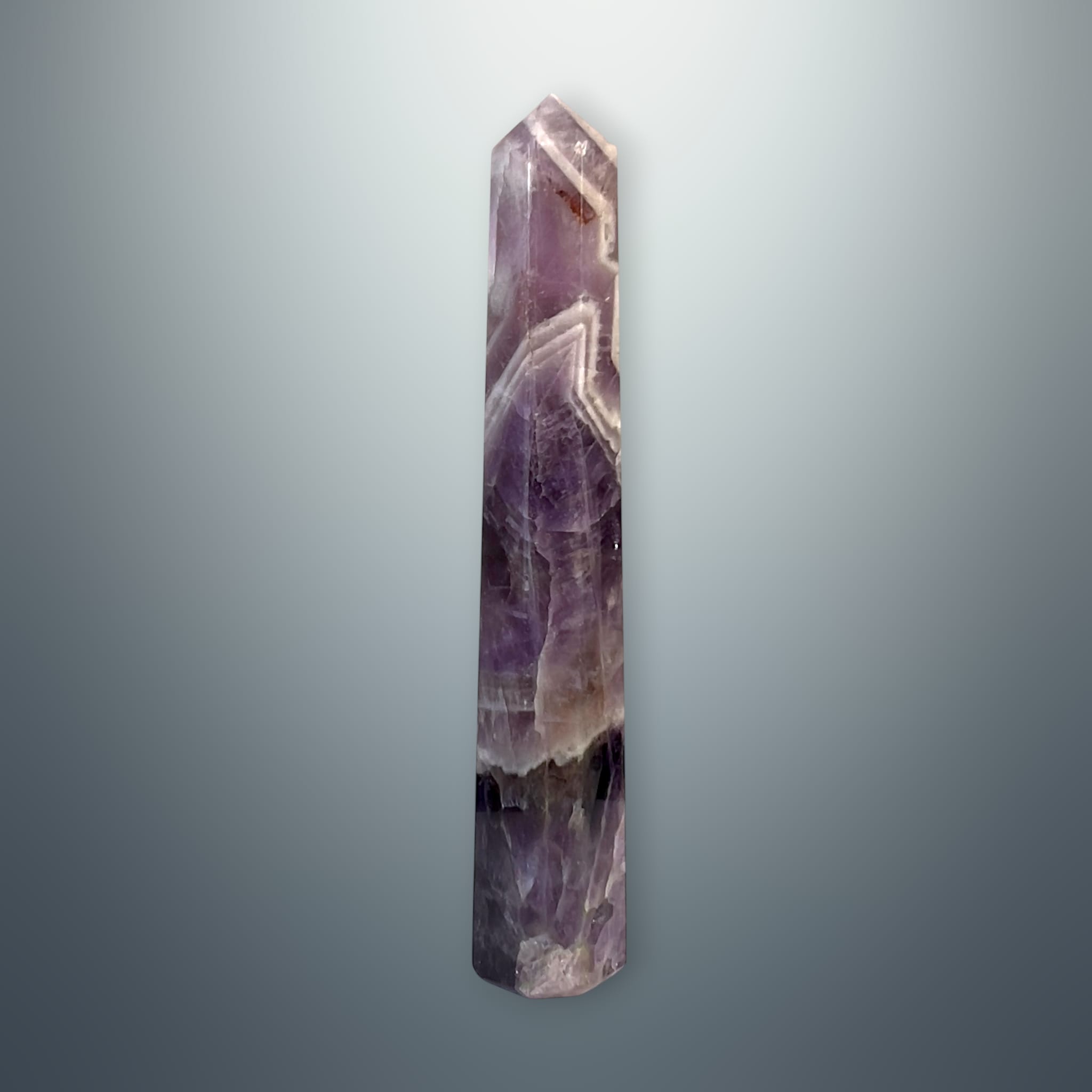 #piezas únicas_torre hexagonal amatista chevron 4