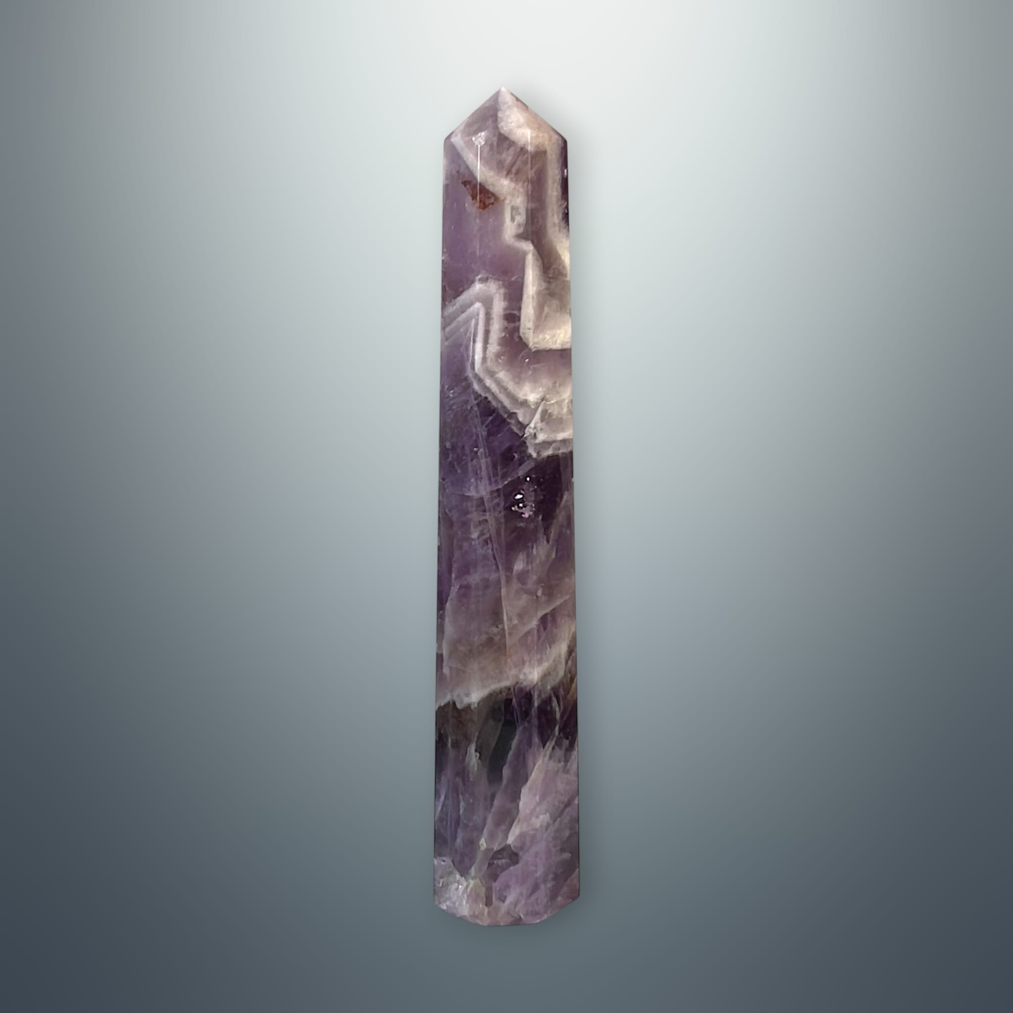 #piezas únicas_torre hexagonal amatista chevron 4