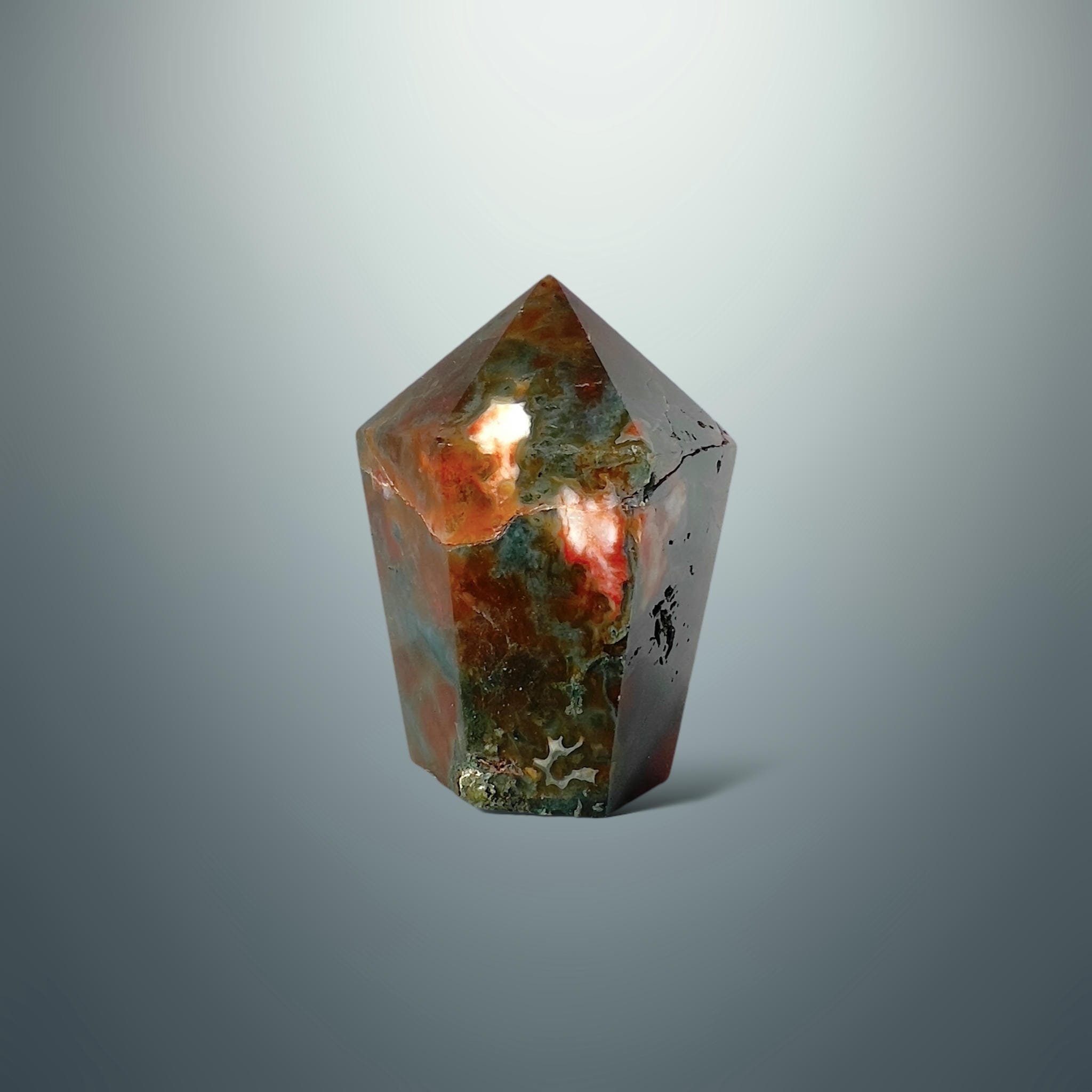 #piezas únicas_punta ágata musgo roja 6