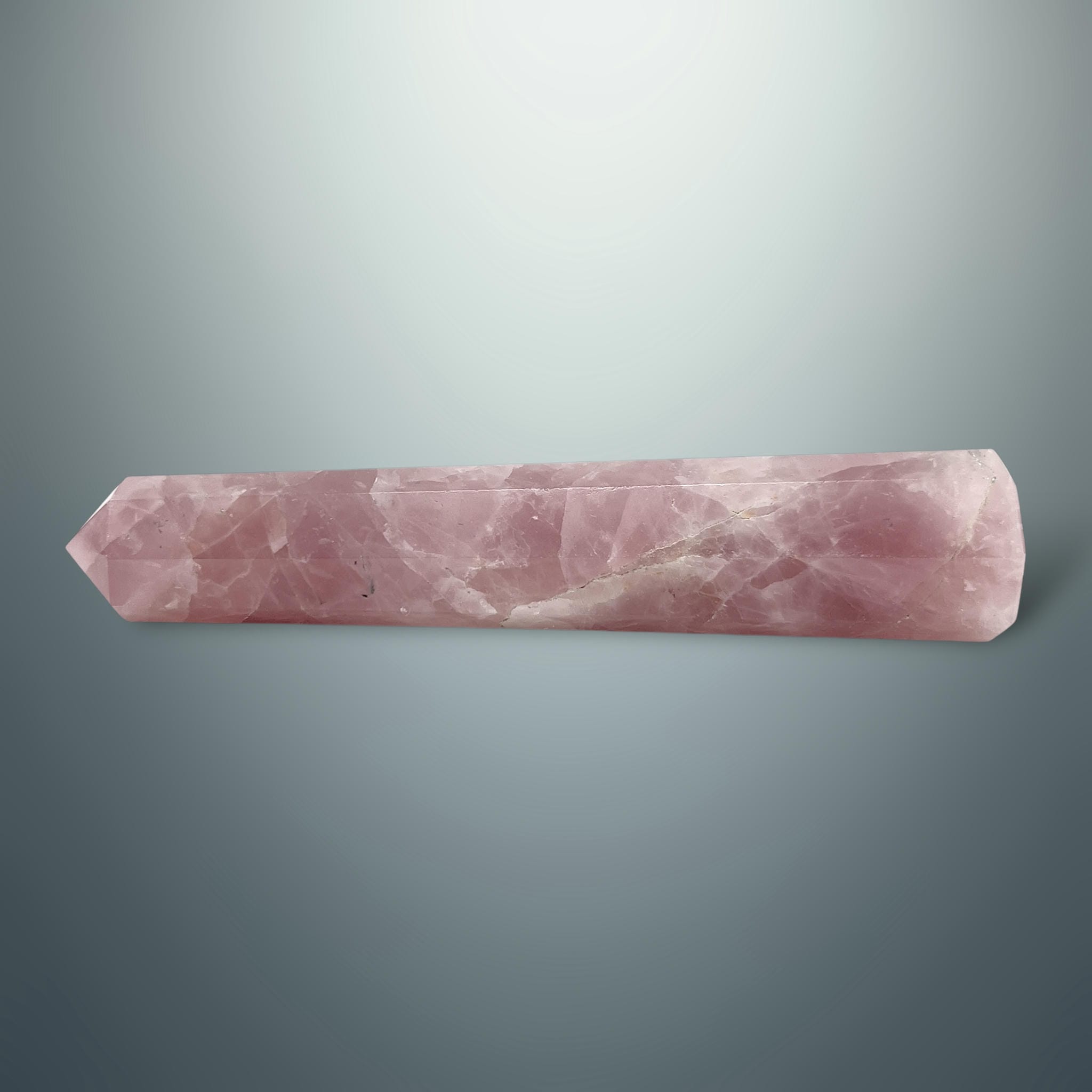 #piezas únicas_torre hexagonal cuarzo rosa 6