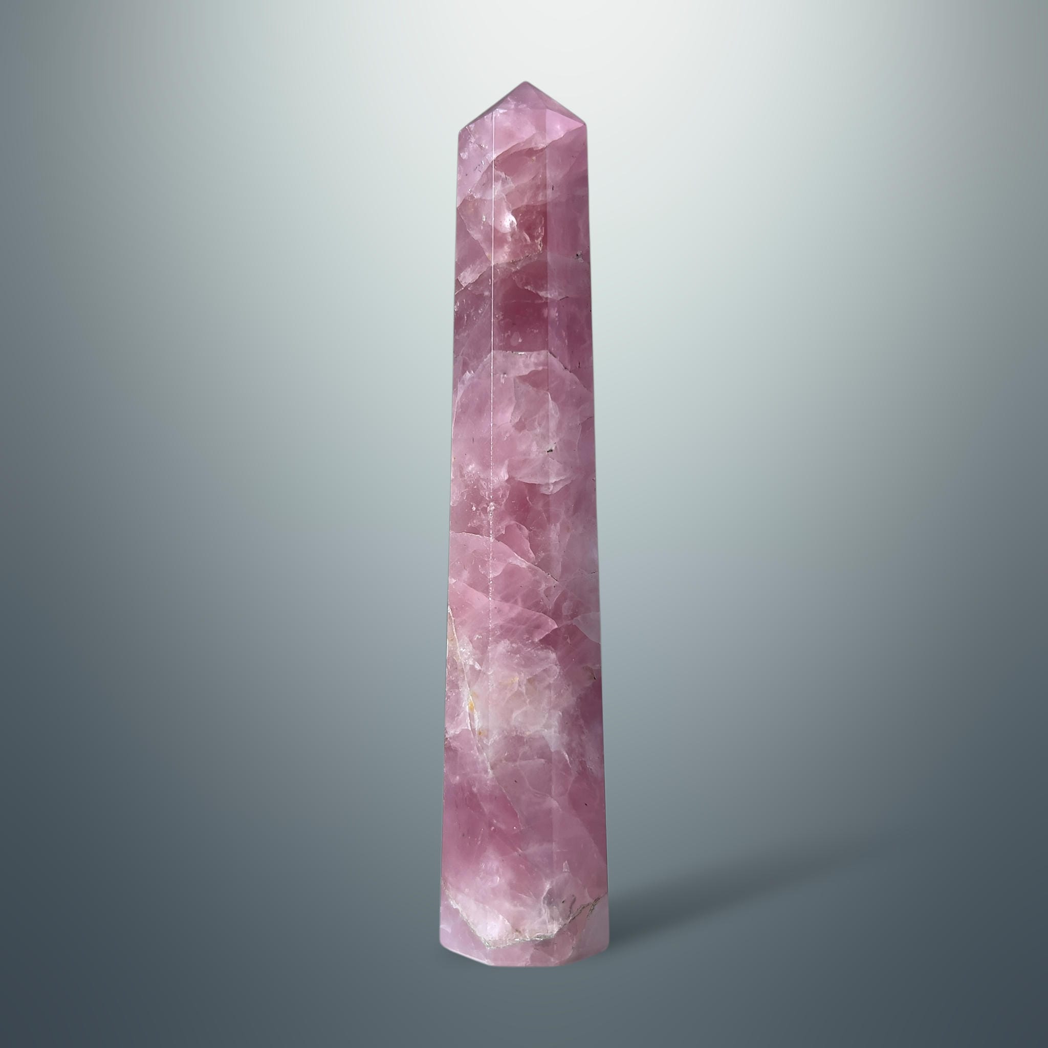 #piezas únicas_torre hexagonal cuarzo rosa 6