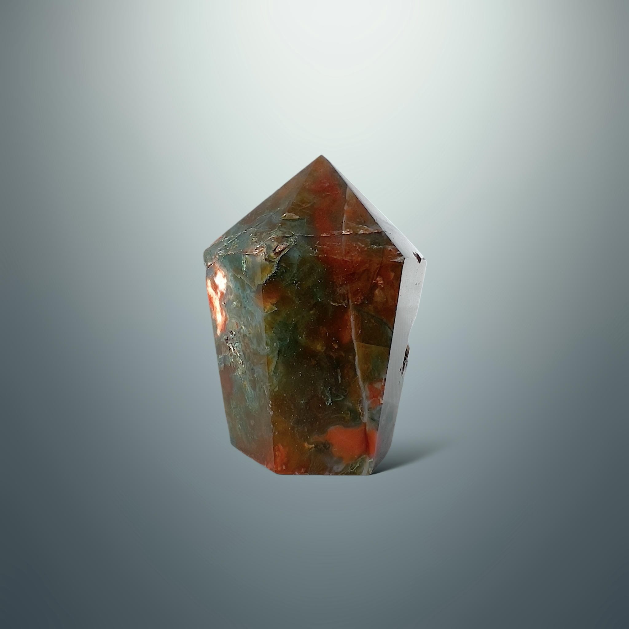 #piezas únicas_punta ágata musgo roja 6