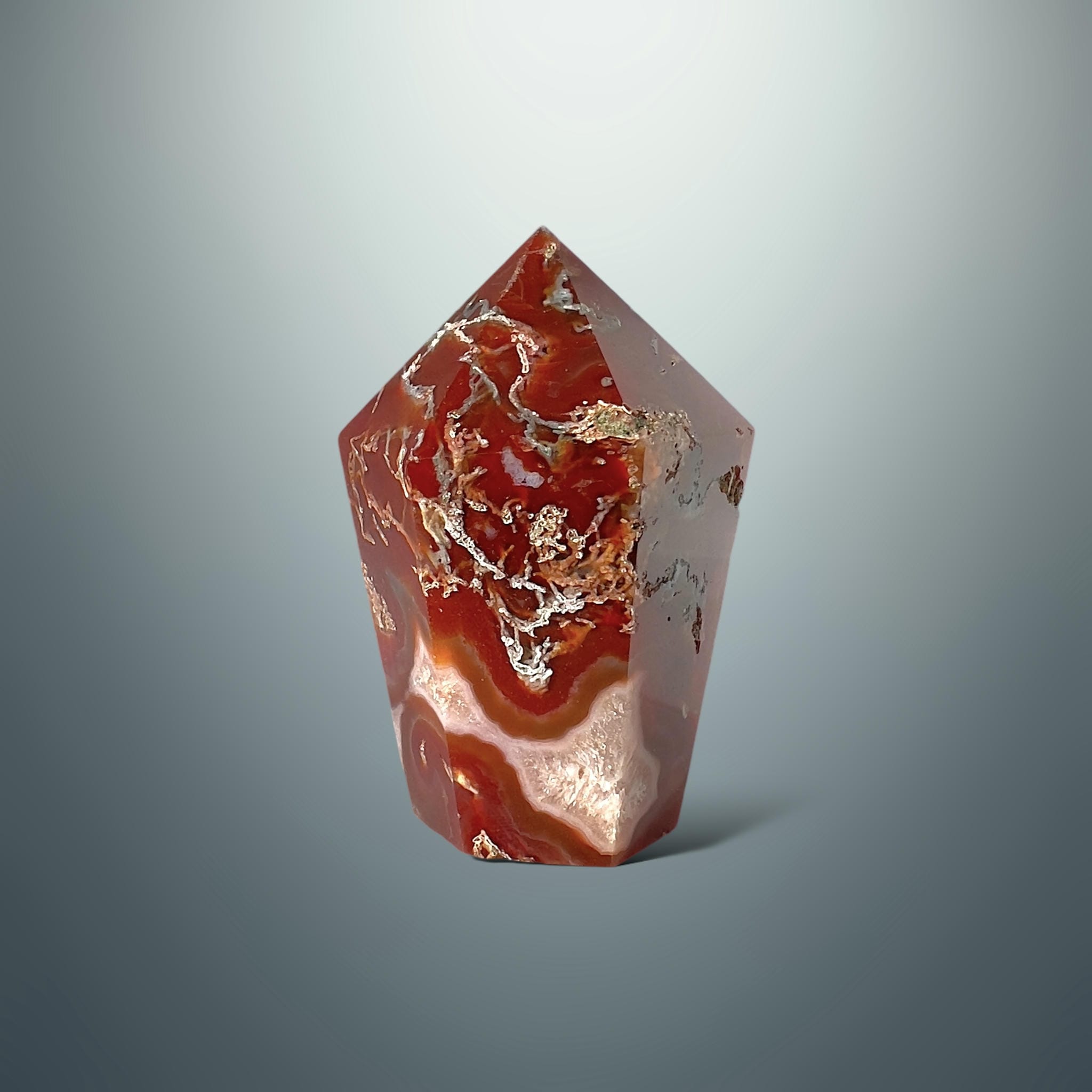 #piezas únicas_punta ágata musgo roja 7